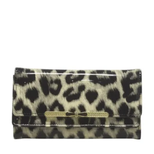 Duo Flips Leopard Print Long Purse