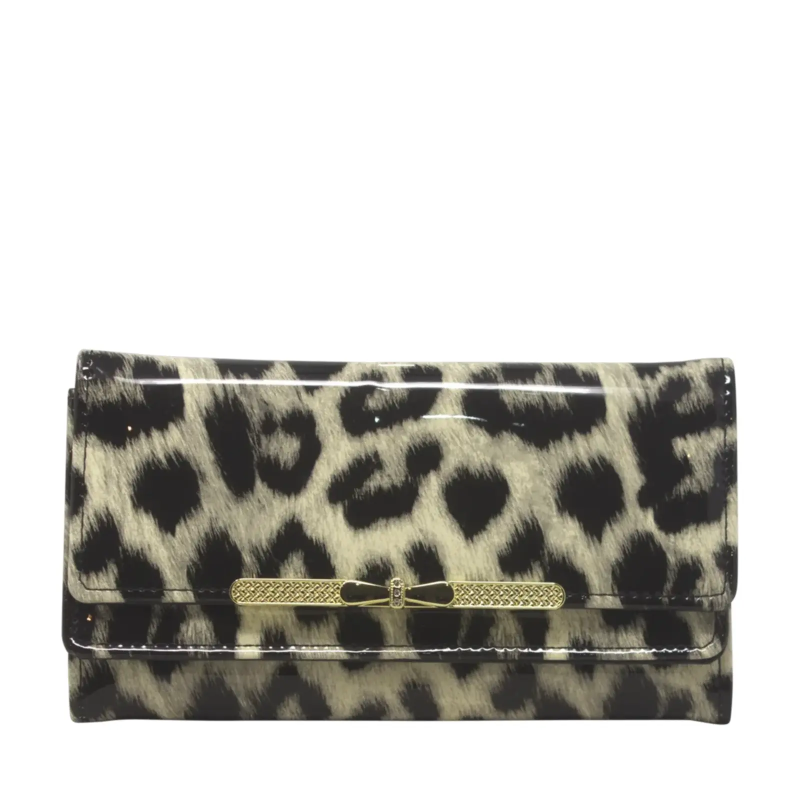Duo Flips Leopard Print Long Purse