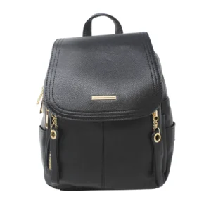 Small Double Compartments Backpack with Duo Front Zip