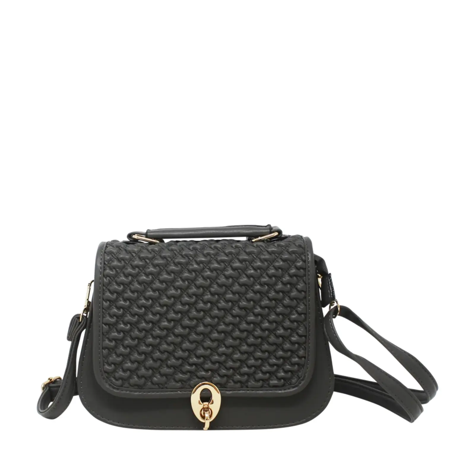 Small Rouched Front Crossbody with Clasp Button - Image 7