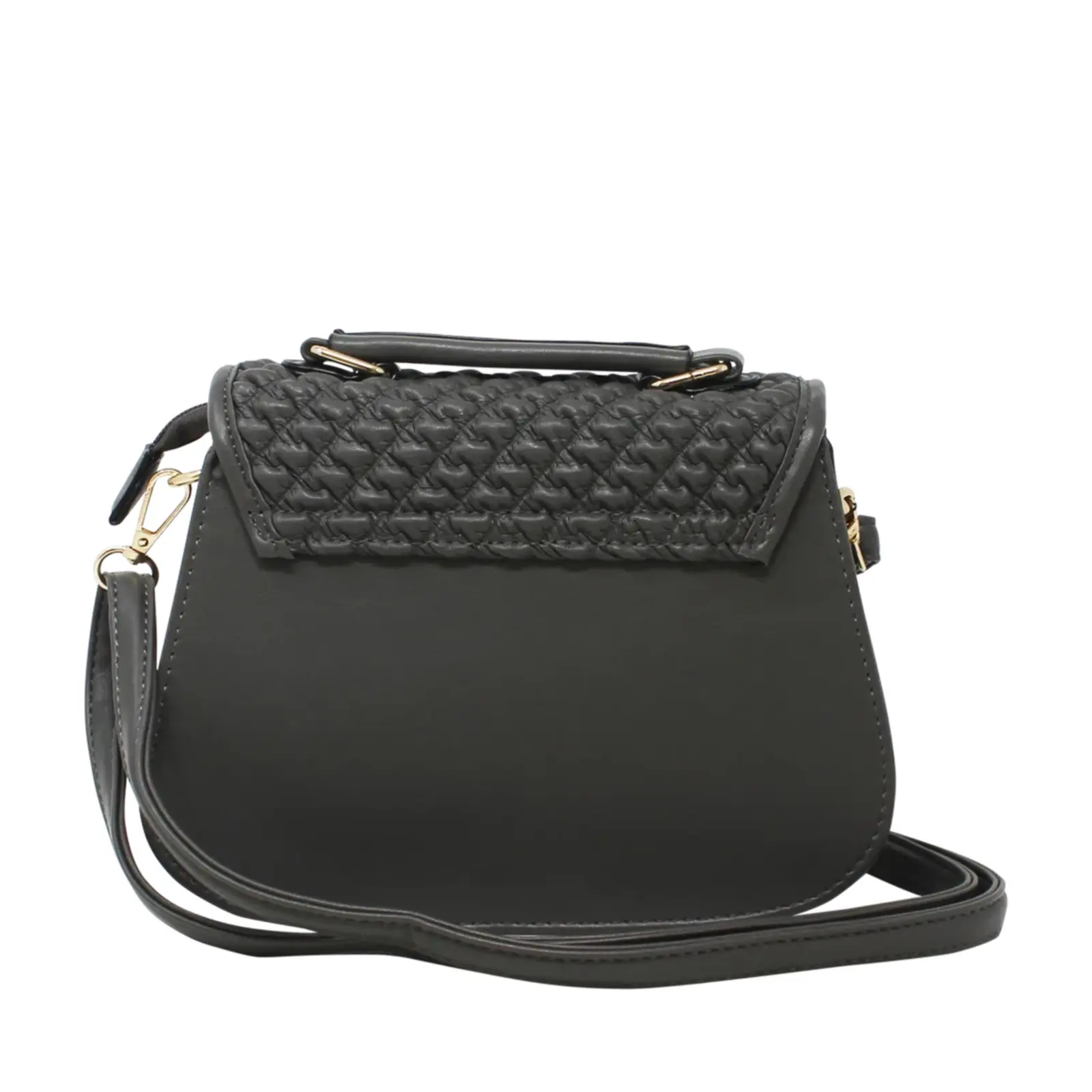 Small Rouched Front Crossbody with Clasp Button - Image 8