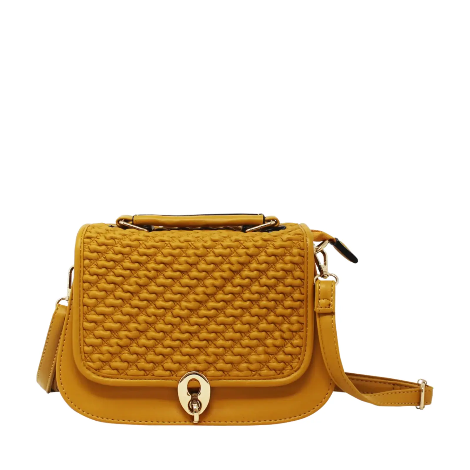 Small Rouched Front Crossbody with Clasp Button - Image 15