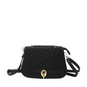 Small Rouched Front Crossbody with Clasp Button