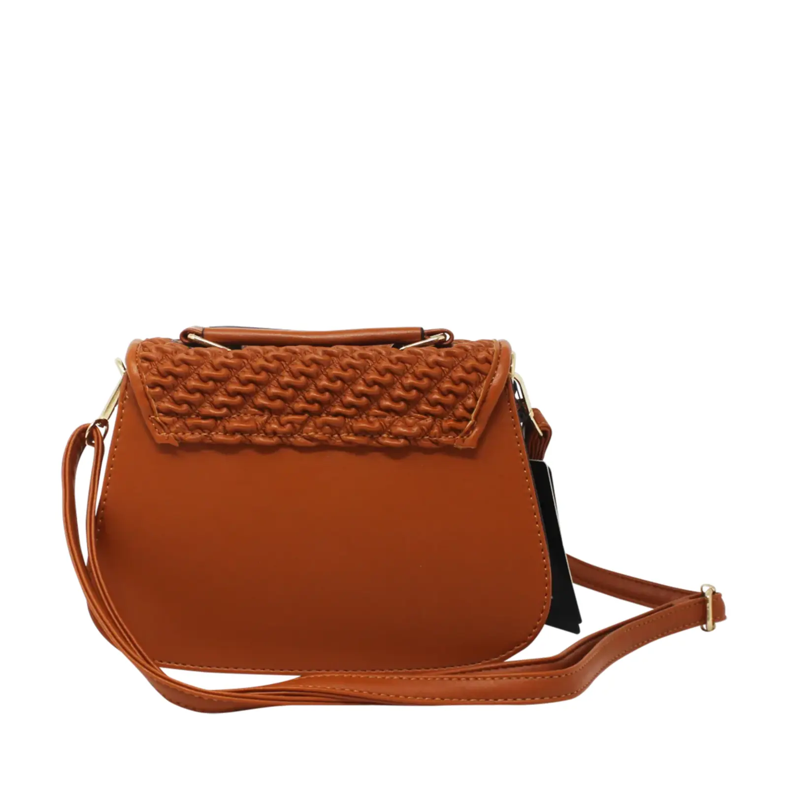 Small Rouched Front Crossbody with Clasp Button - Image 4