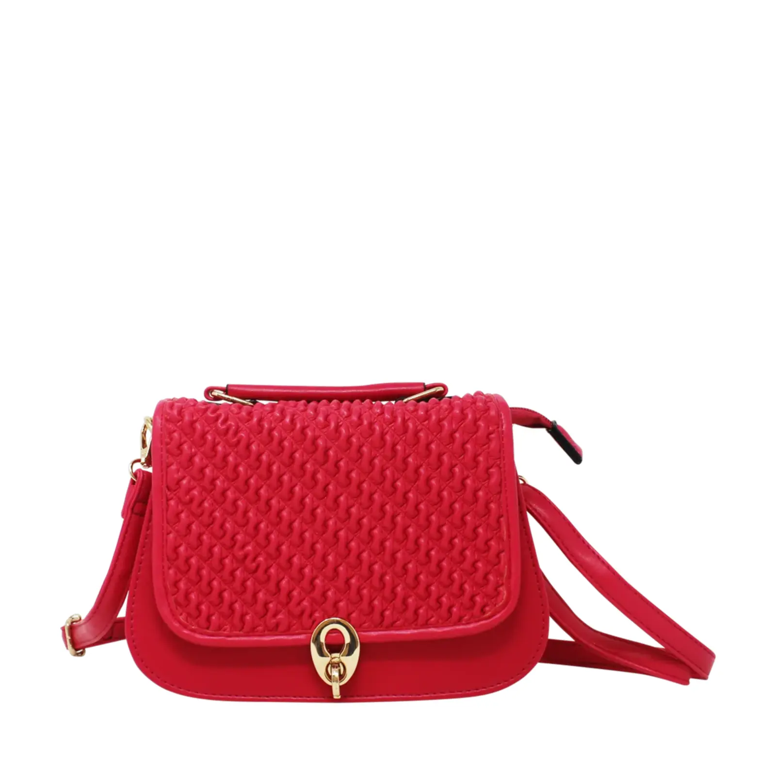 Small Rouched Front Crossbody with Clasp Button - Image 13