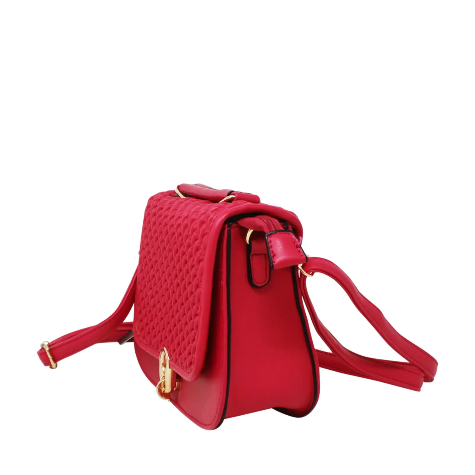 Small Rouched Front Crossbody with Clasp Button - Image 14