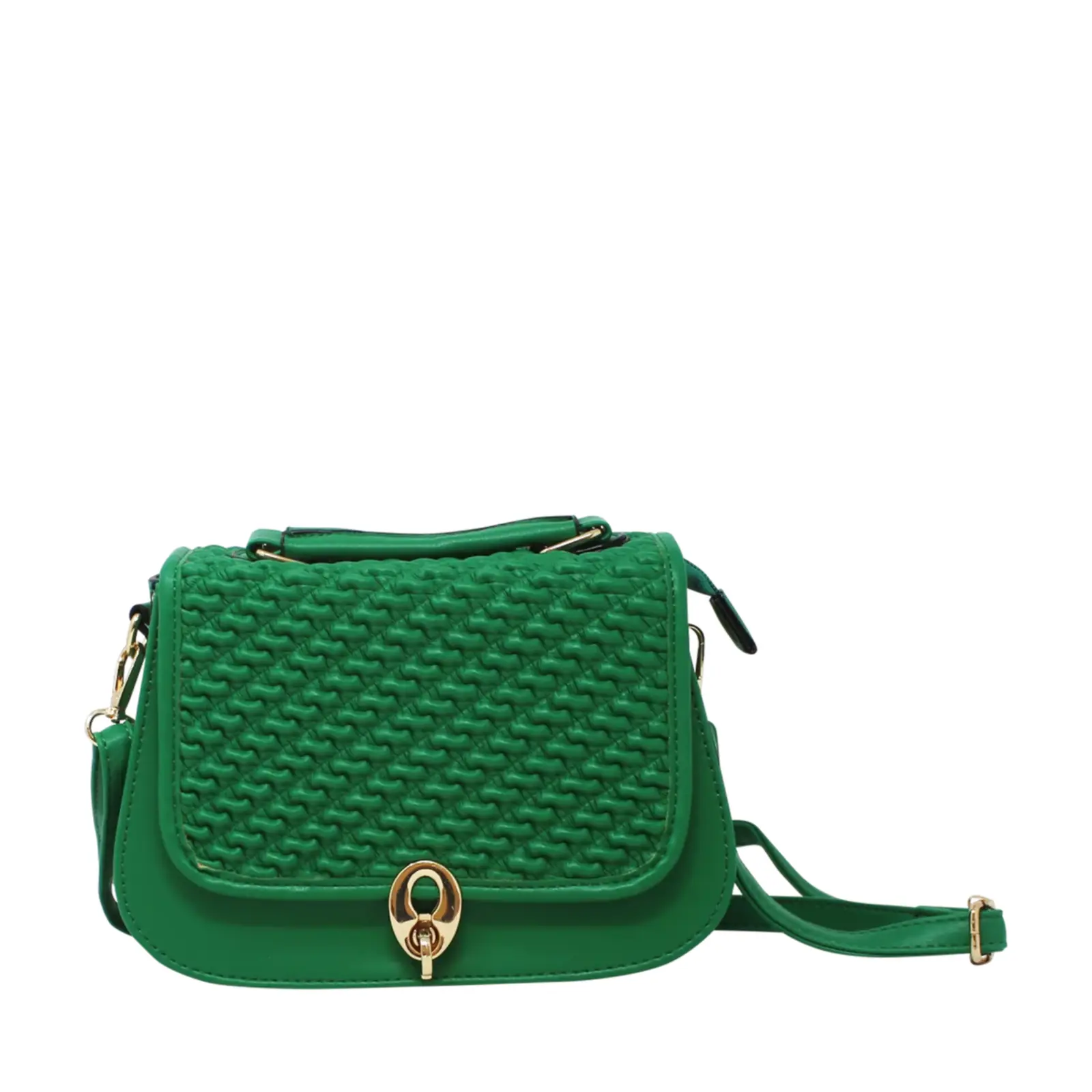 Small Rouched Front Crossbody with Clasp Button - Image 5