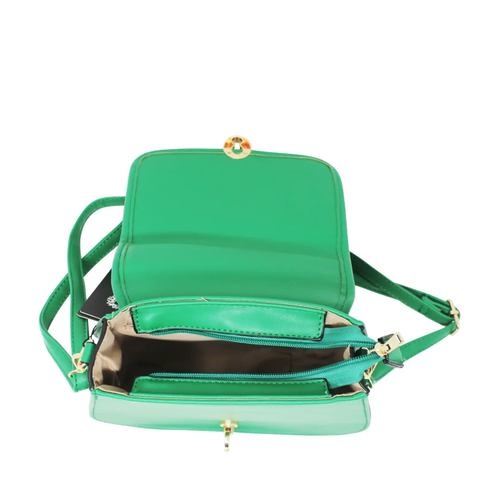 Small Rouched Front Crossbody with Clasp Button - Image 6