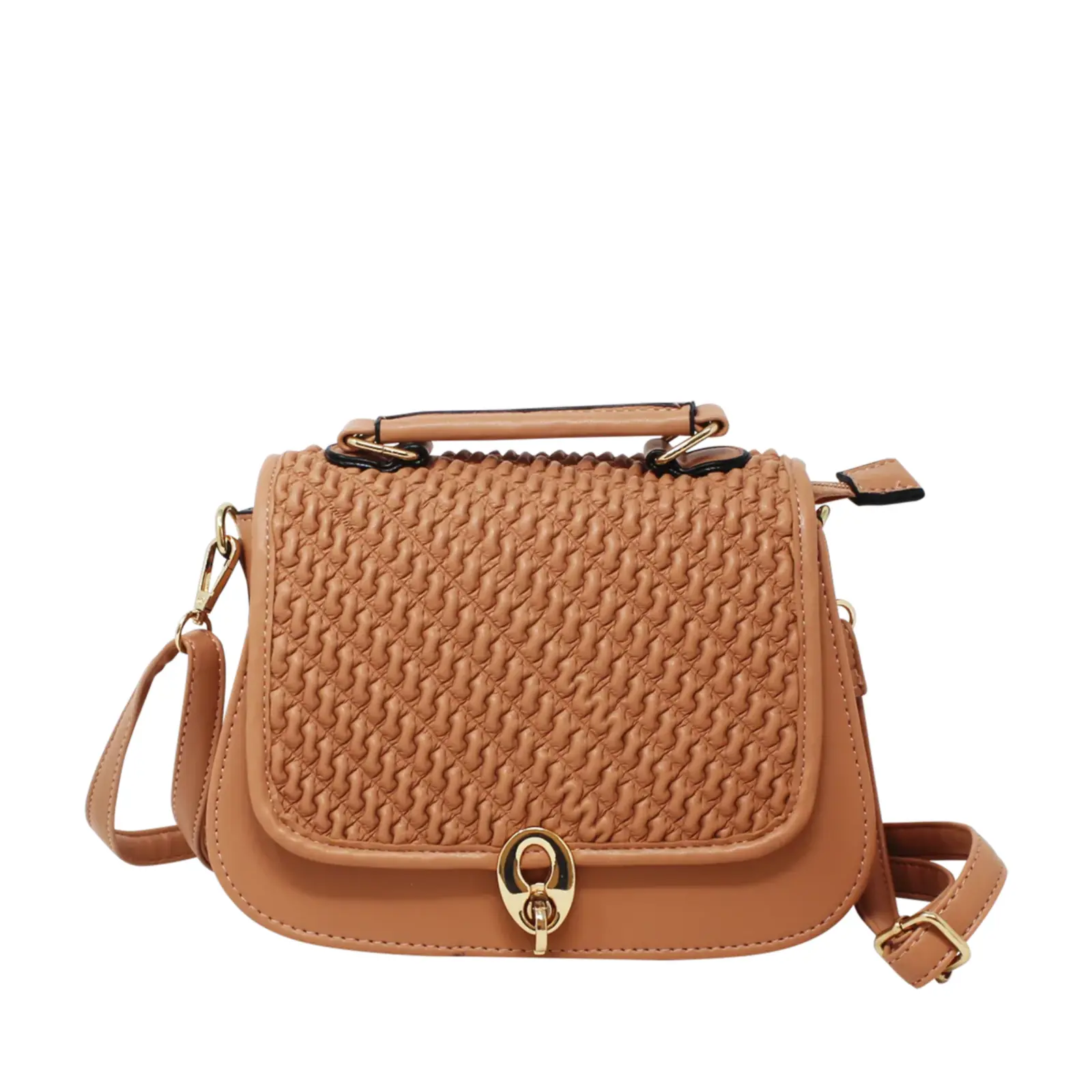 Small Rouched Front Crossbody with Clasp Button - Image 11