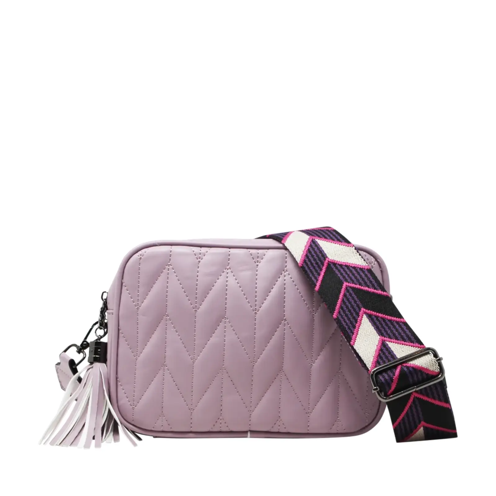 Duo-Pockets Camera Bag with Stitched Chevron Pattern - Image 18