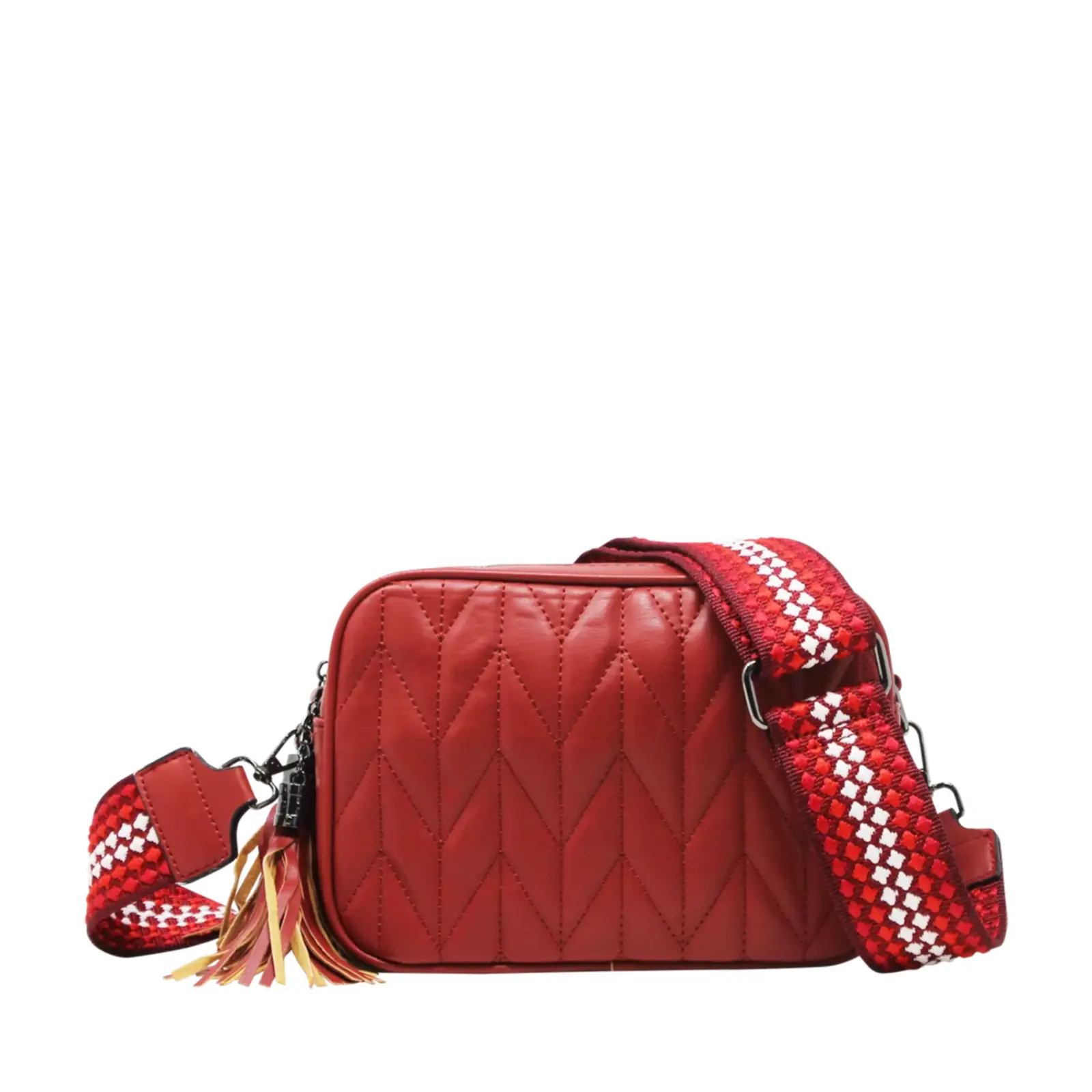 Duo-Pockets Camera Bag with Stitched Chevron Pattern - Image 20