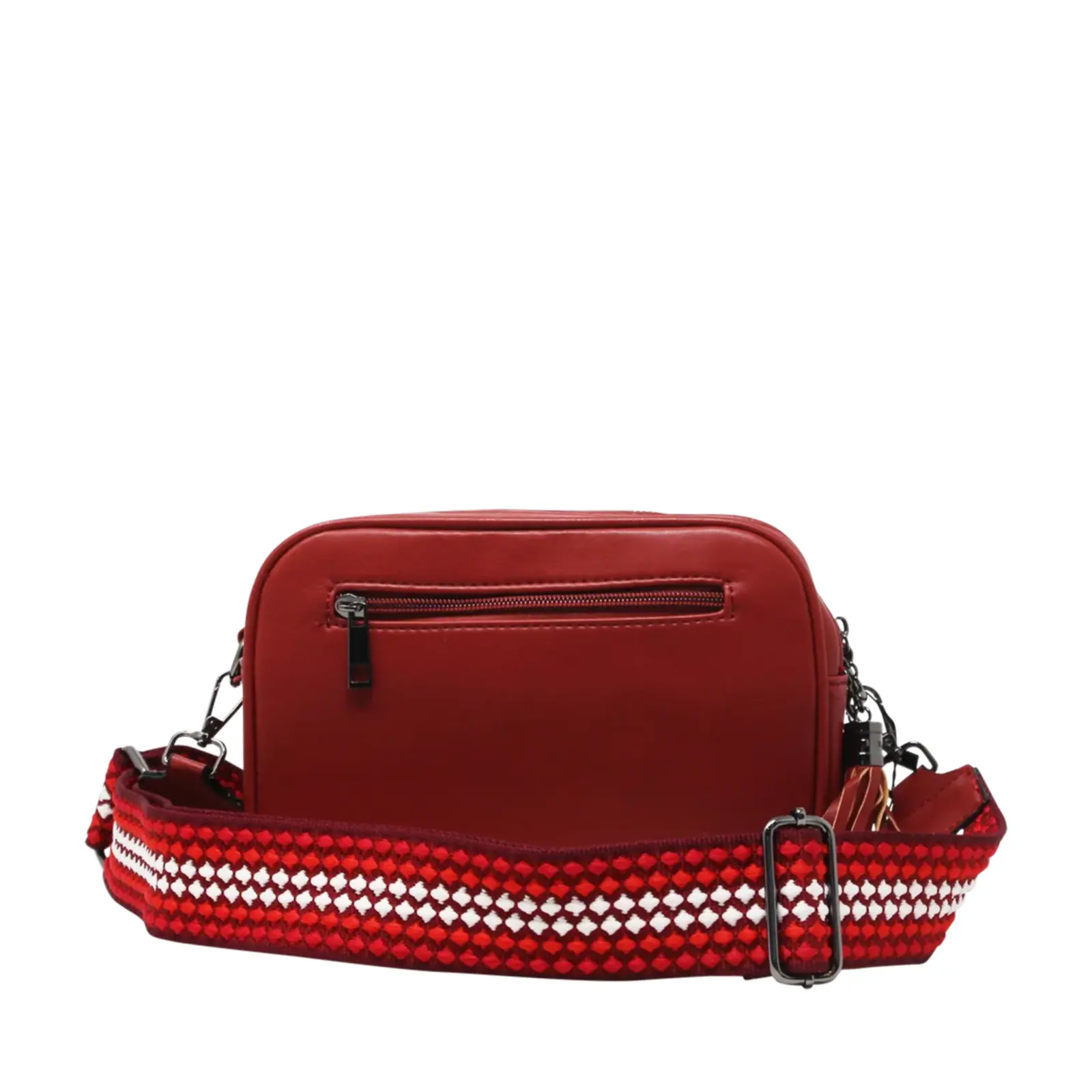 Duo-Pockets Camera Bag with Stitched Chevron Pattern - Image 21