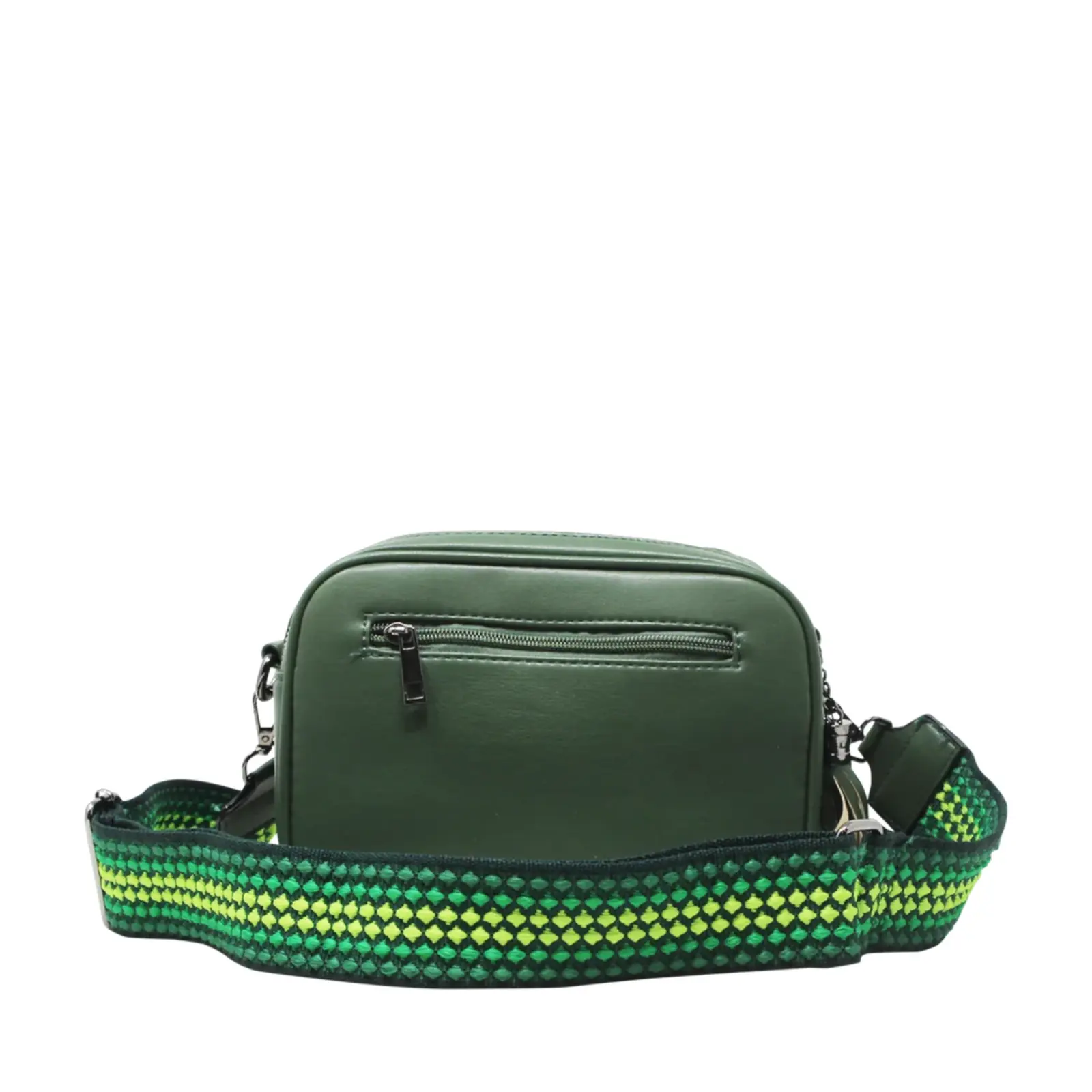 Duo-Pockets Camera Bag with Stitched Chevron Pattern - Image 11