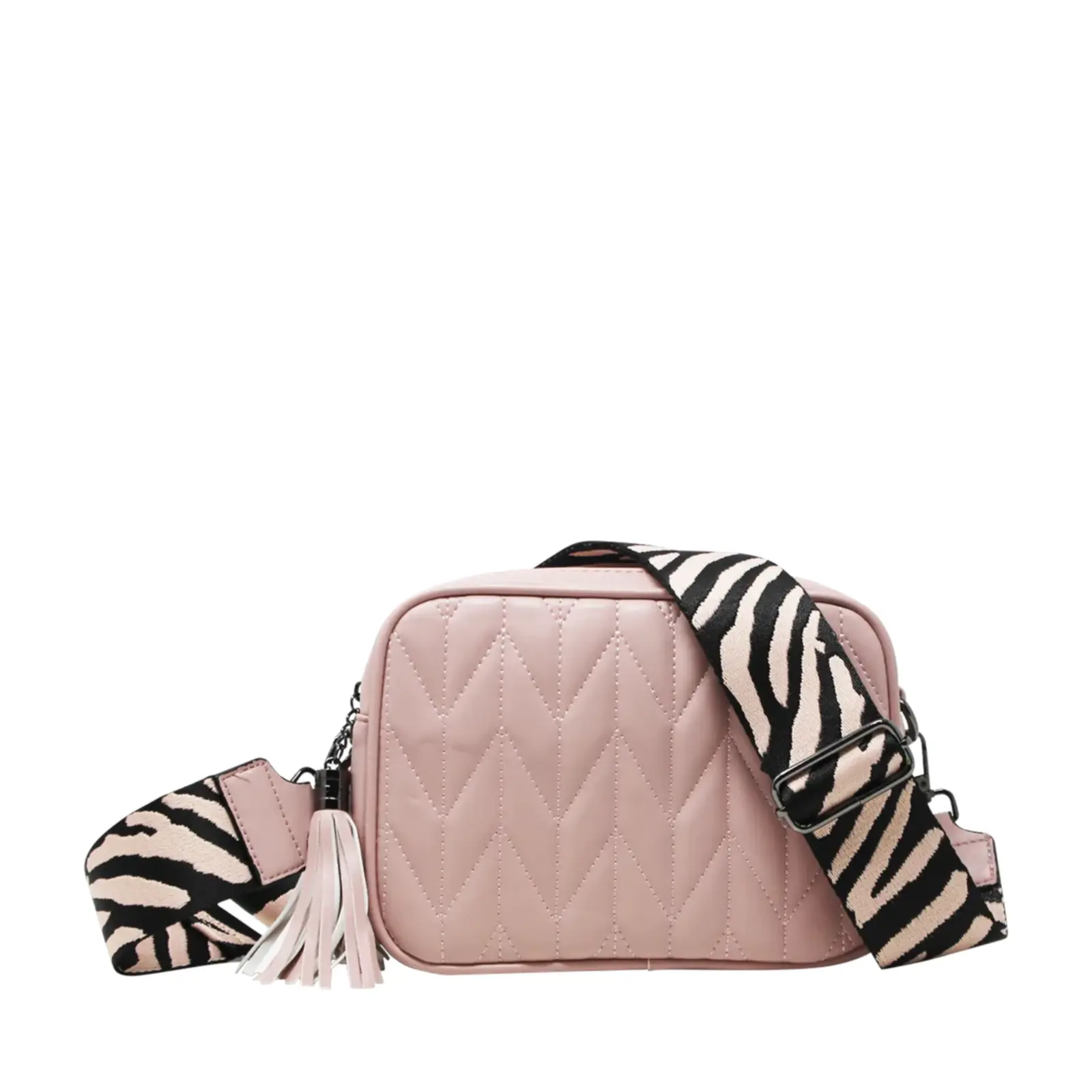 Duo-Pockets Camera Bag with Stitched Chevron Pattern - Image 16