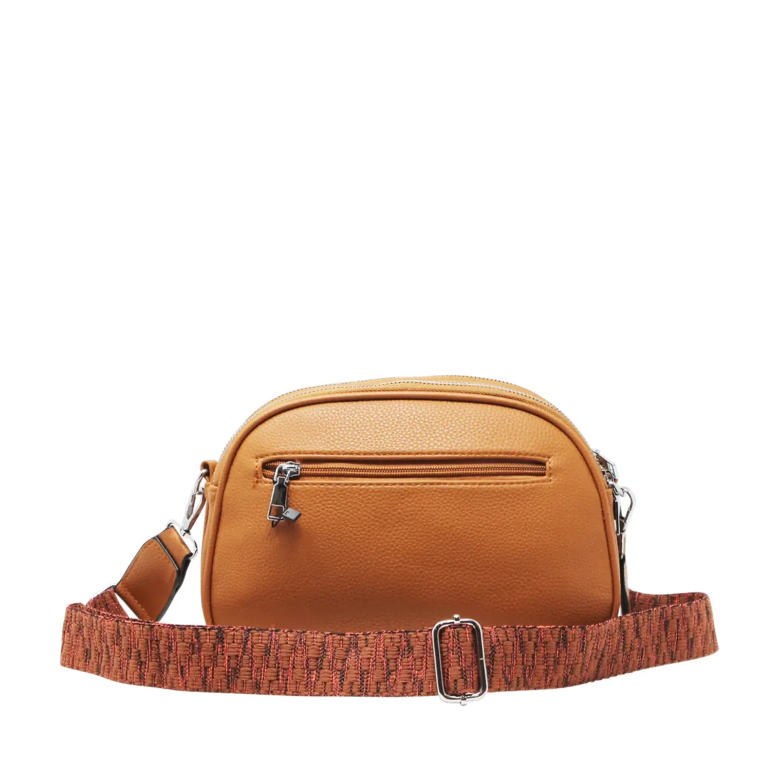 Small V-tag Crossbody Bag with a Canvas Strap - Image 4
