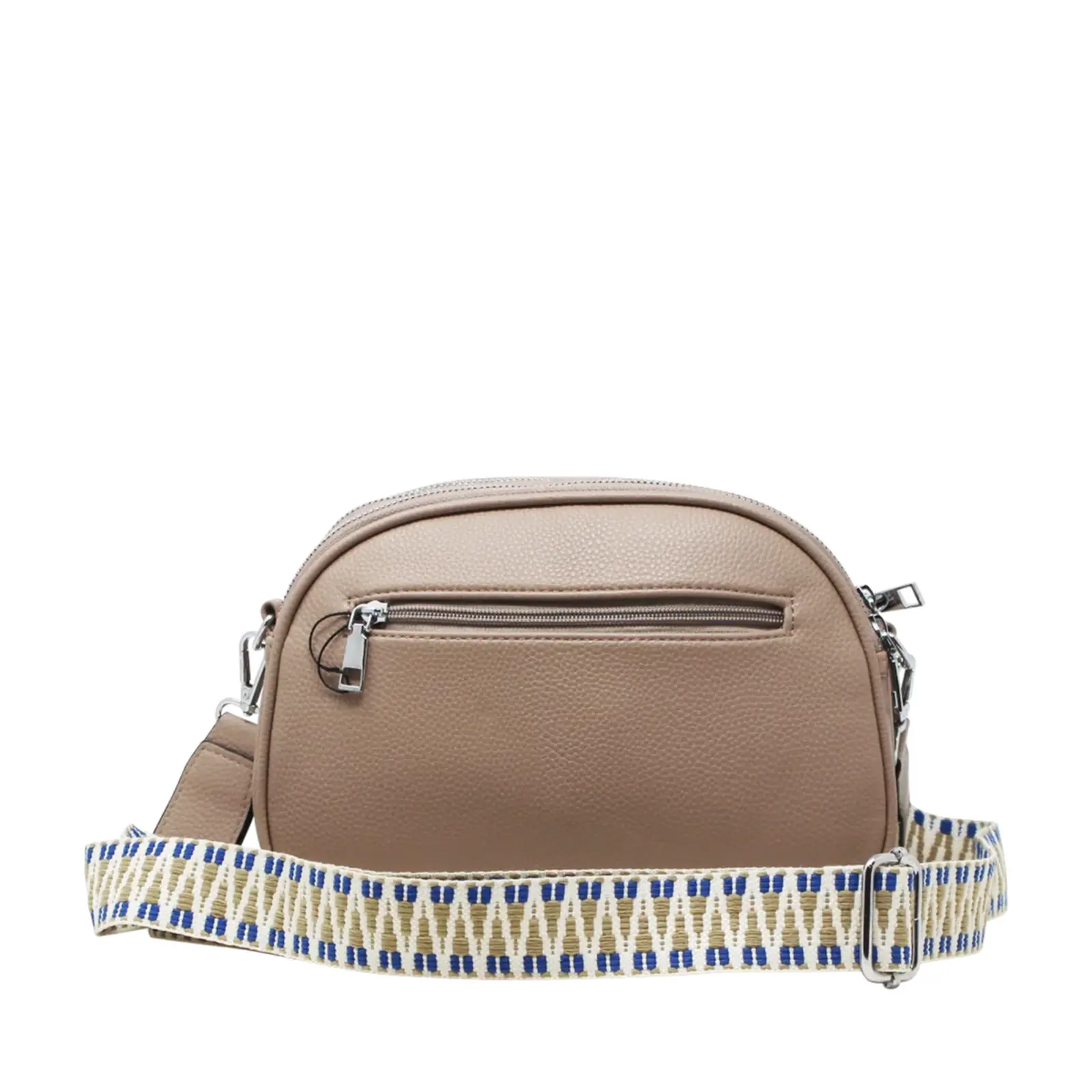 Small V-tag Crossbody Bag with a Canvas Strap - Image 10