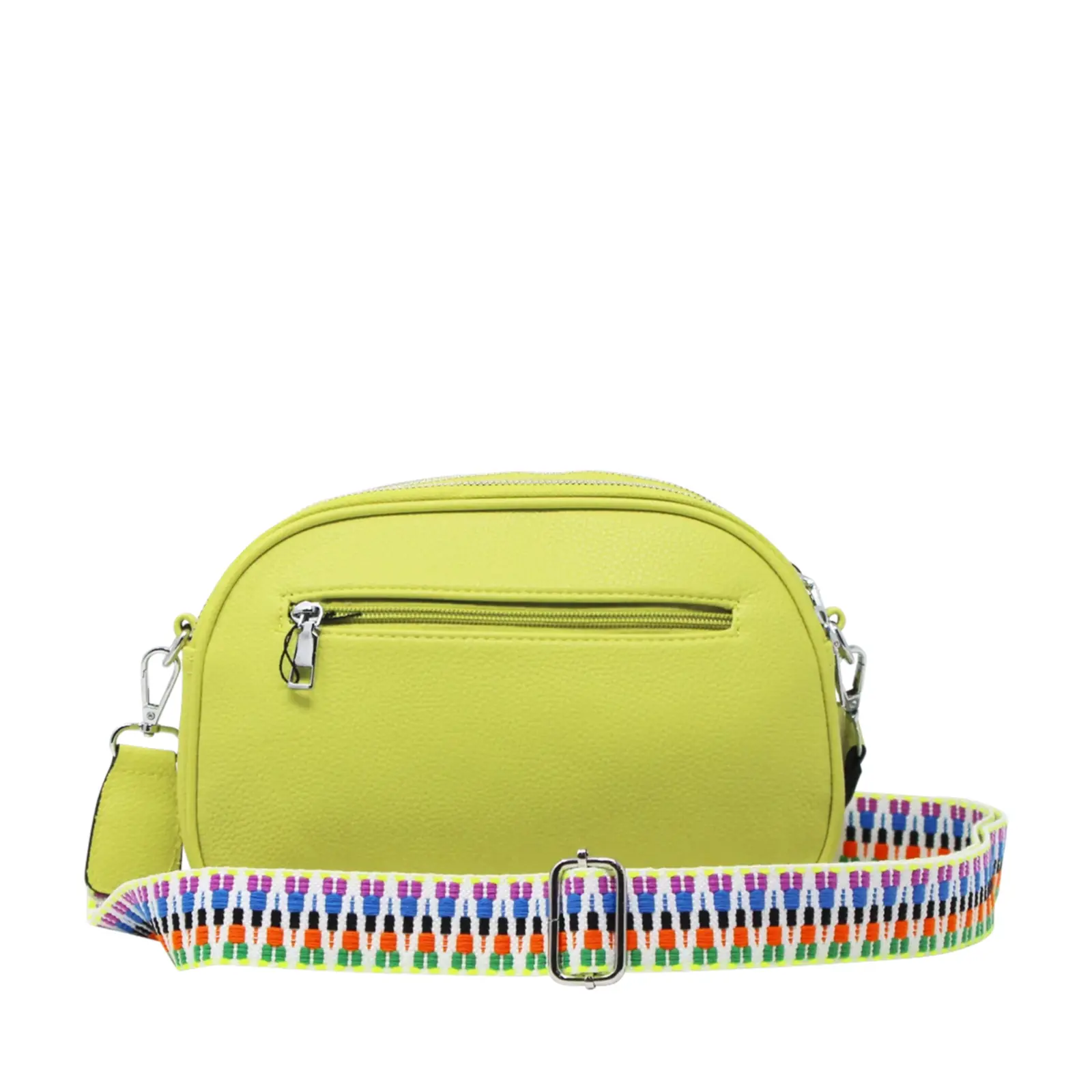 Small V-tag Crossbody Bag with a Canvas Strap - Image 14