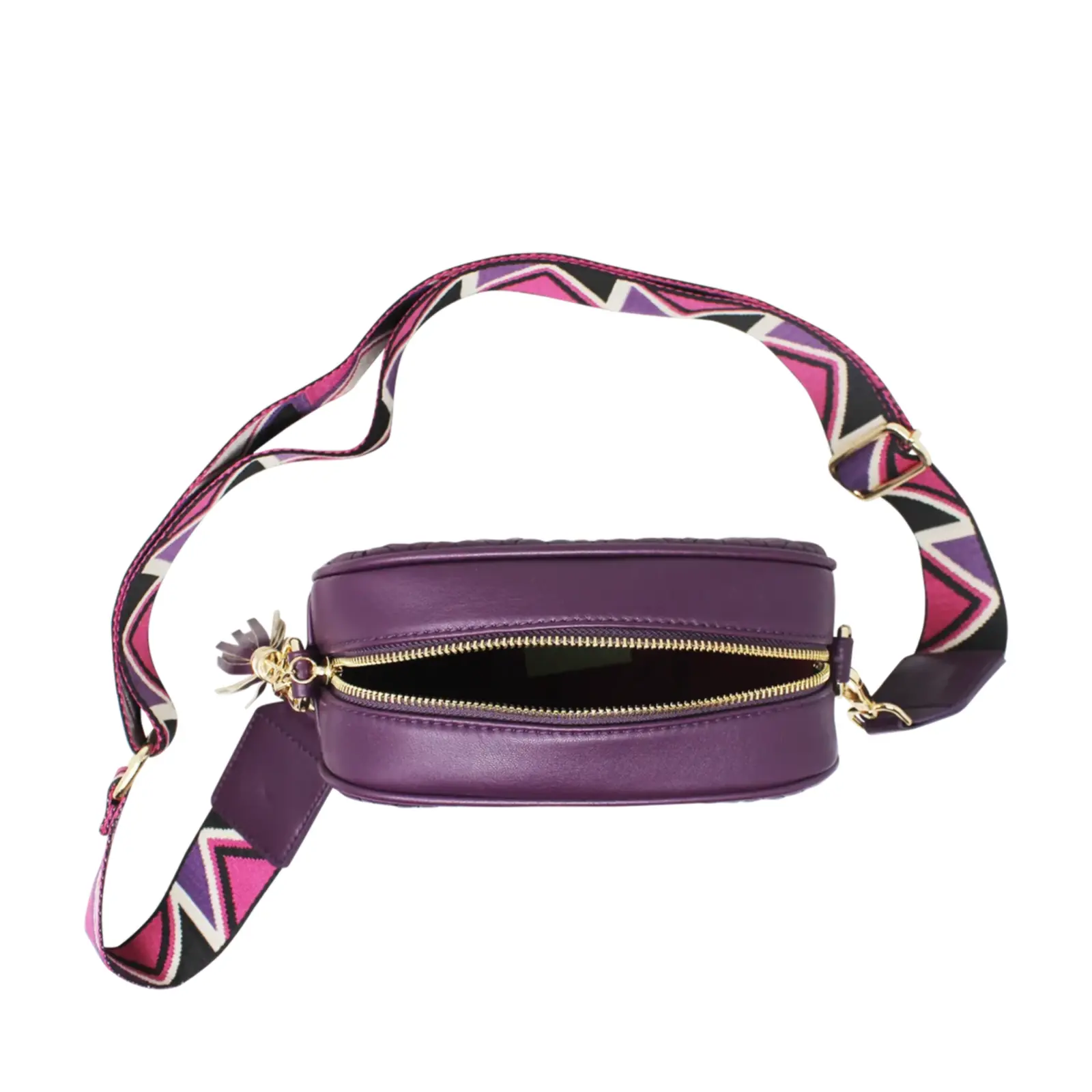 Small Stitched Camera Bag with Bee & Canvas Strap - Image 14