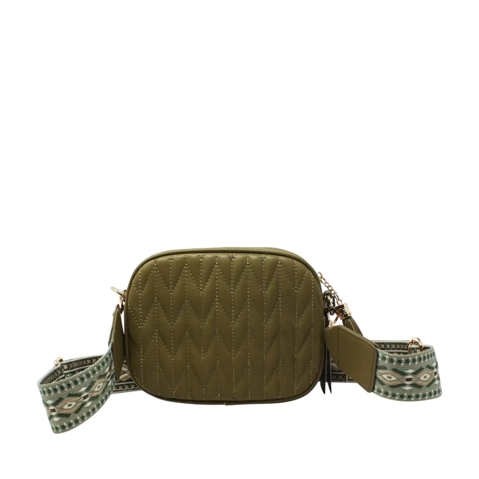 Small Stitched Camera Bag with Bee & Canvas Strap - Image 10