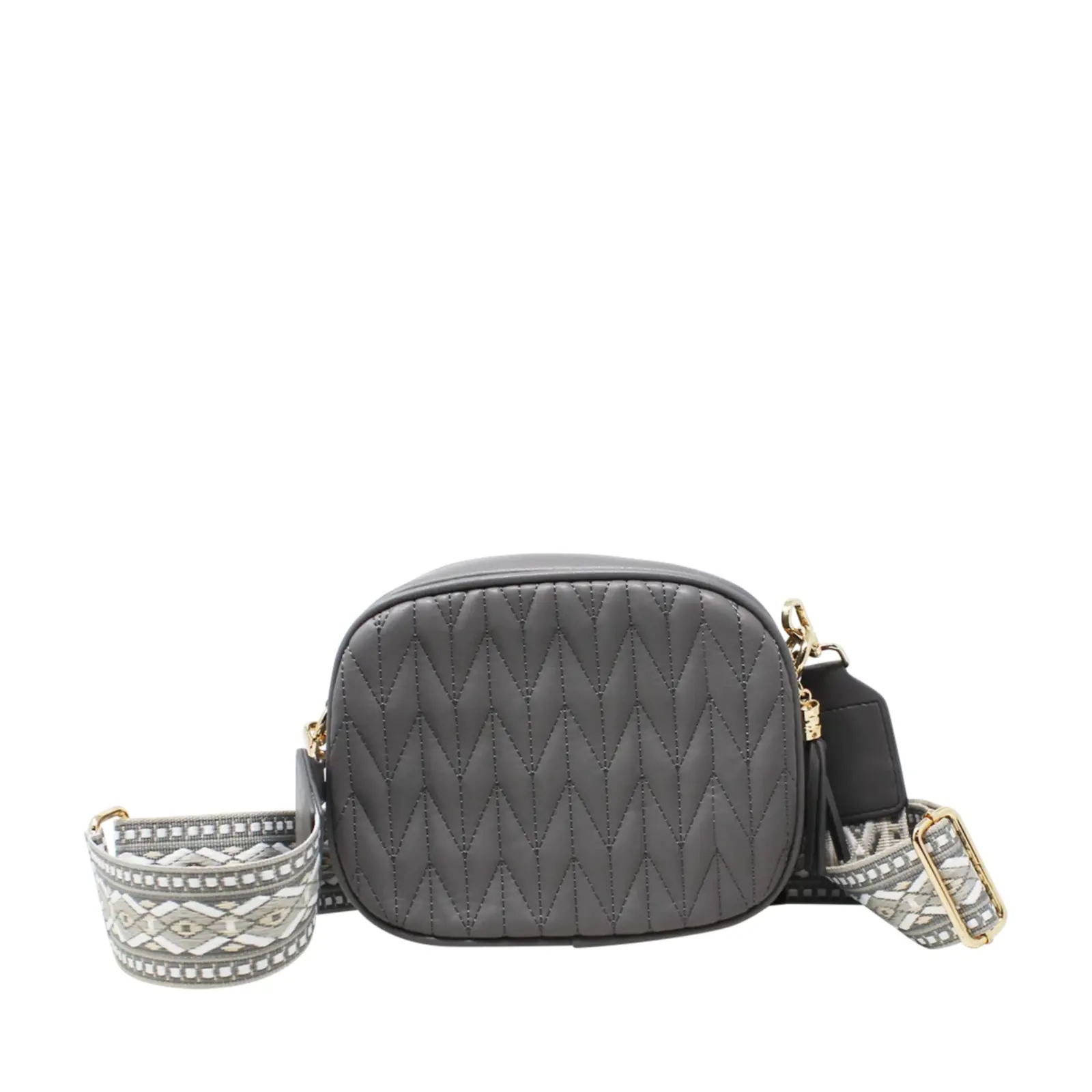 Small Stitched Camera Bag with Bee & Canvas Strap - Image 8