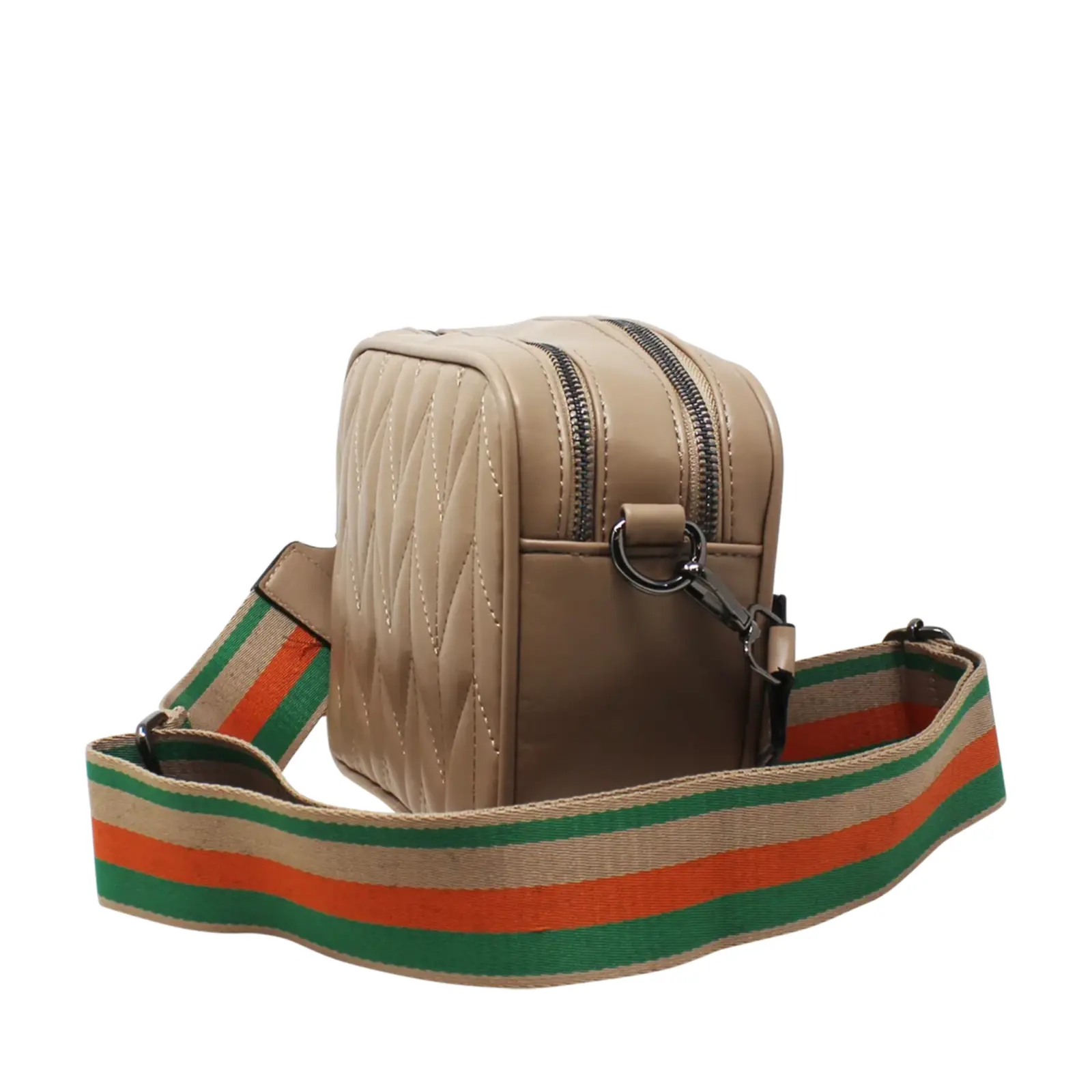 Duo-Pockets Camera Bag with Stitched Chevron Pattern - Image 23