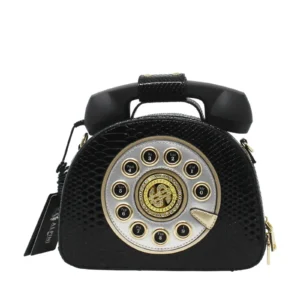 Vintage Style Handset Phone Crossbody Bag