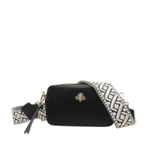 Small Bee Decor Camera Bag with Canvas Strap