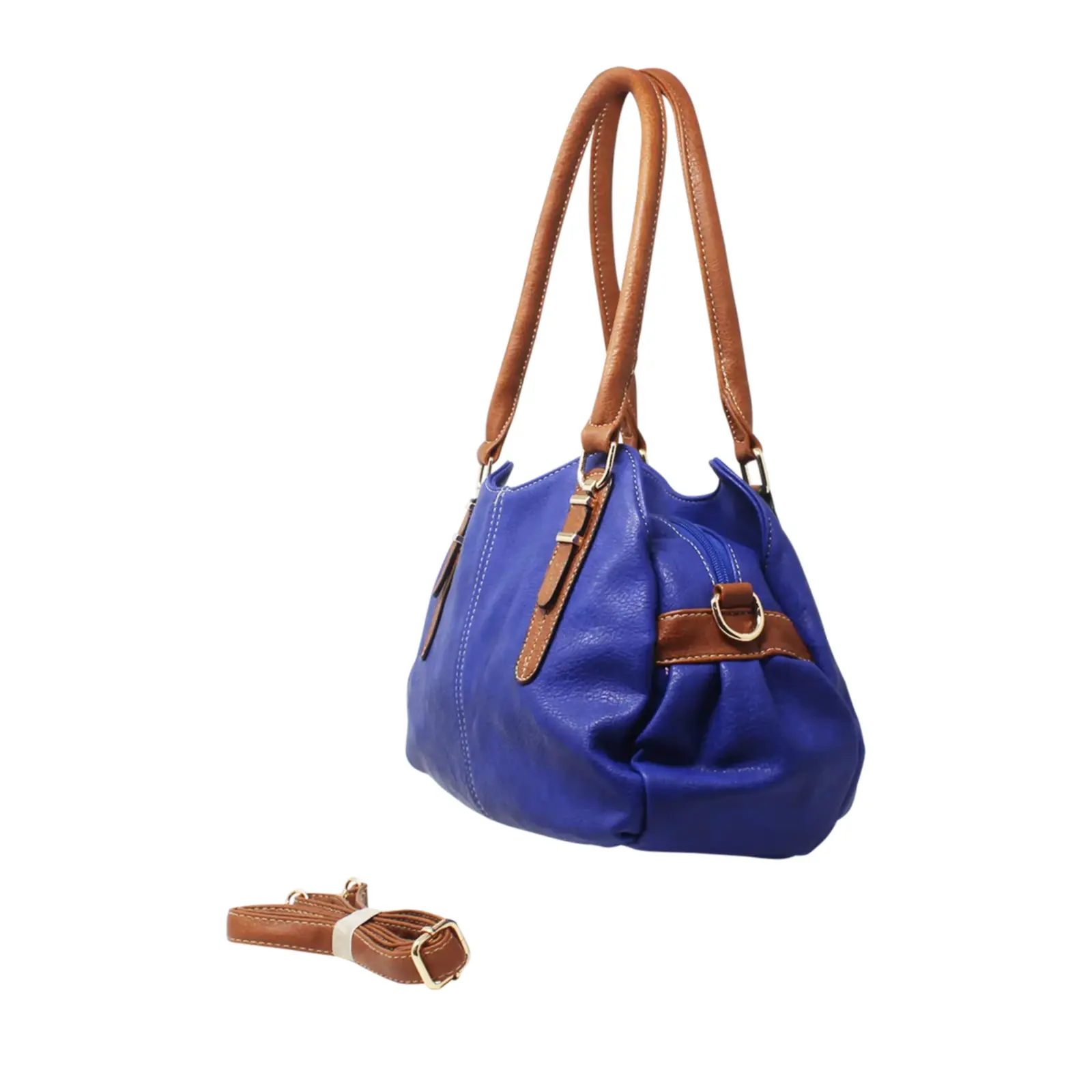 Soft Shoulder/Hobo Bag with Detachable Crossbody Strap - Image 2