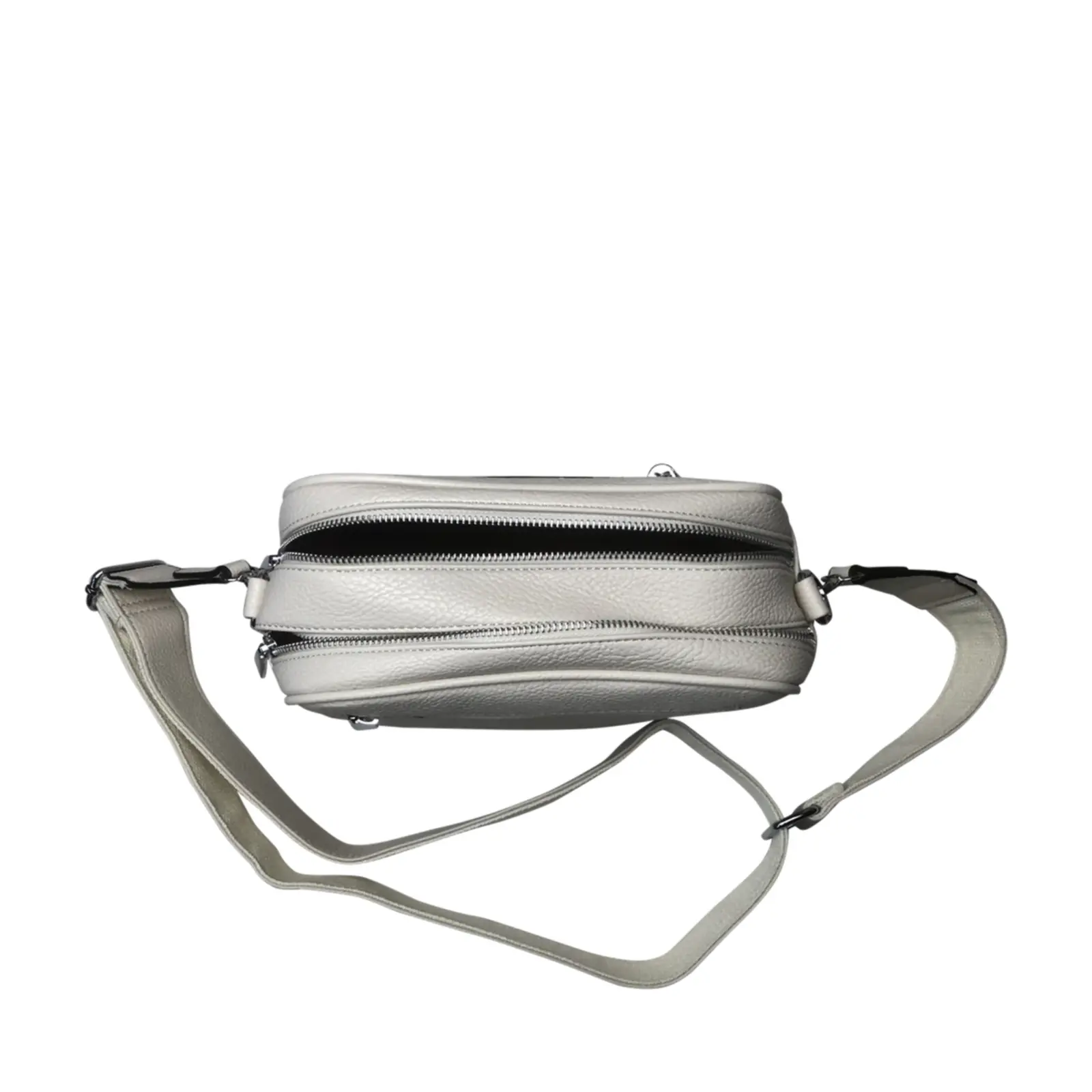 Tassel Accent Duo Zip Crossbody Bag - Image 2