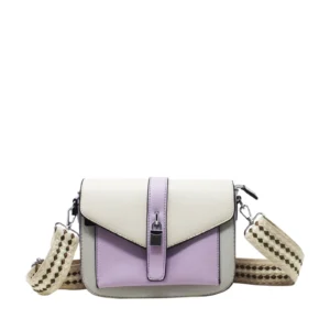 Small Colour Contrast Camera Bag with Canvas Strap