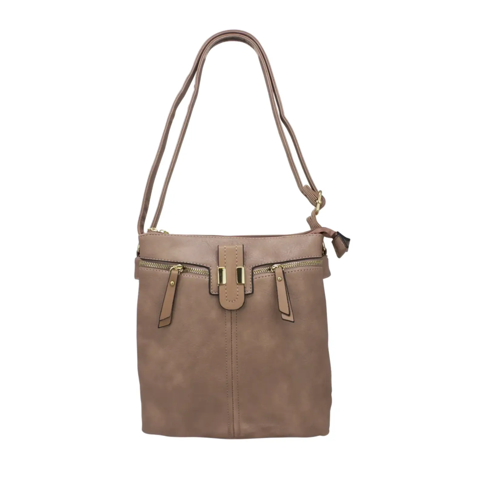 Double Tilted Pockets Crossbody Bag - Image 7