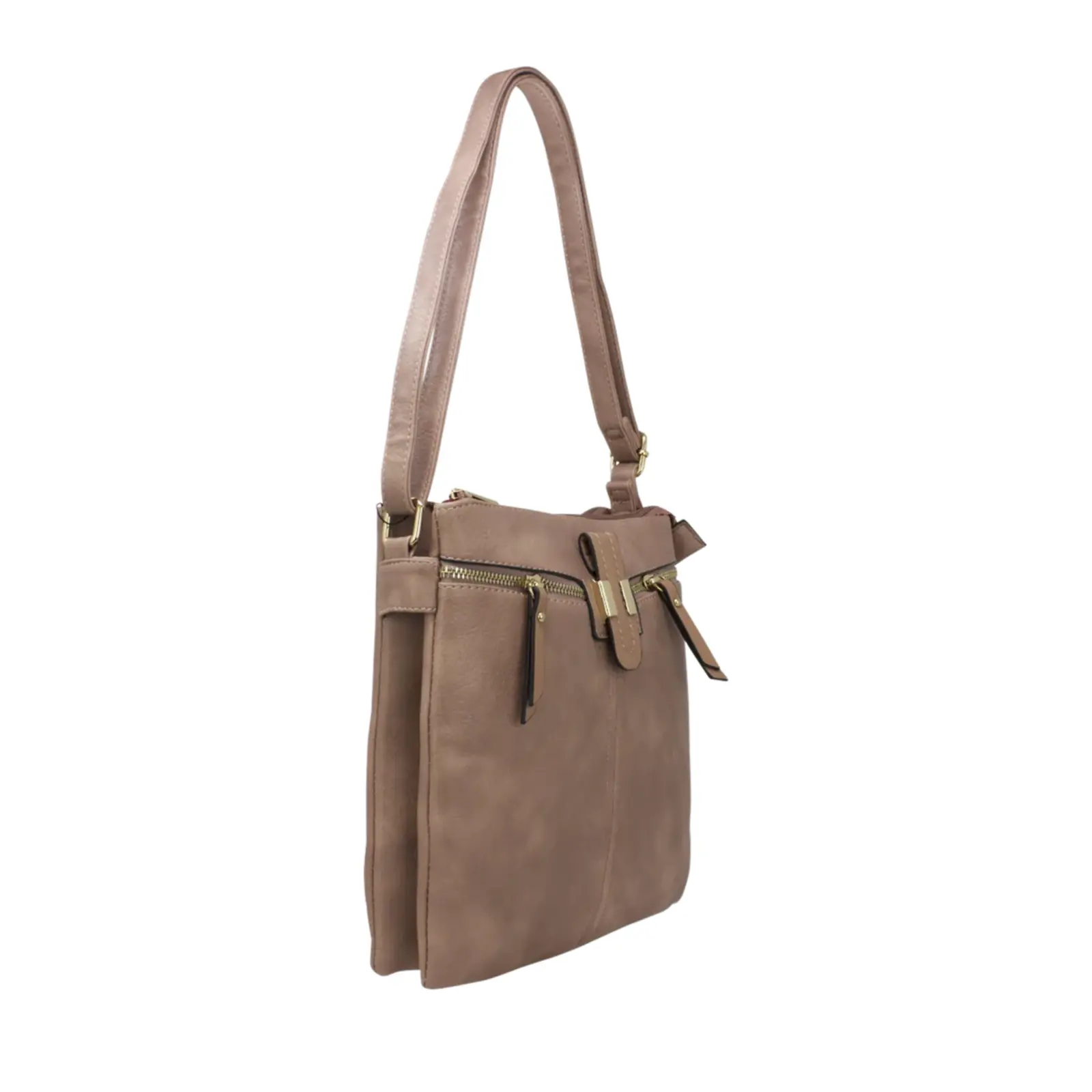 Double Tilted Pockets Crossbody Bag - Image 8