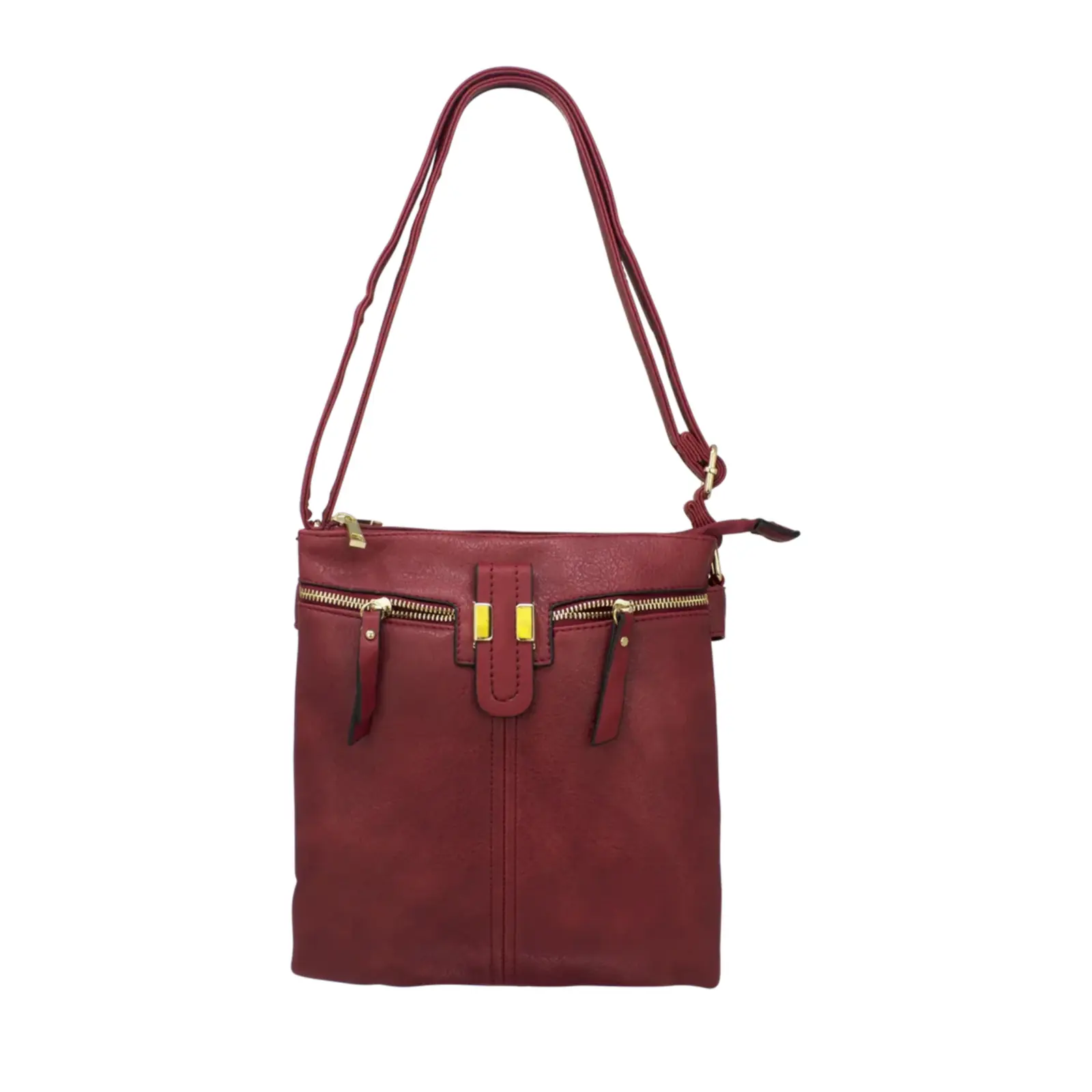 Double Tilted Pockets Crossbody Bag - Image 9