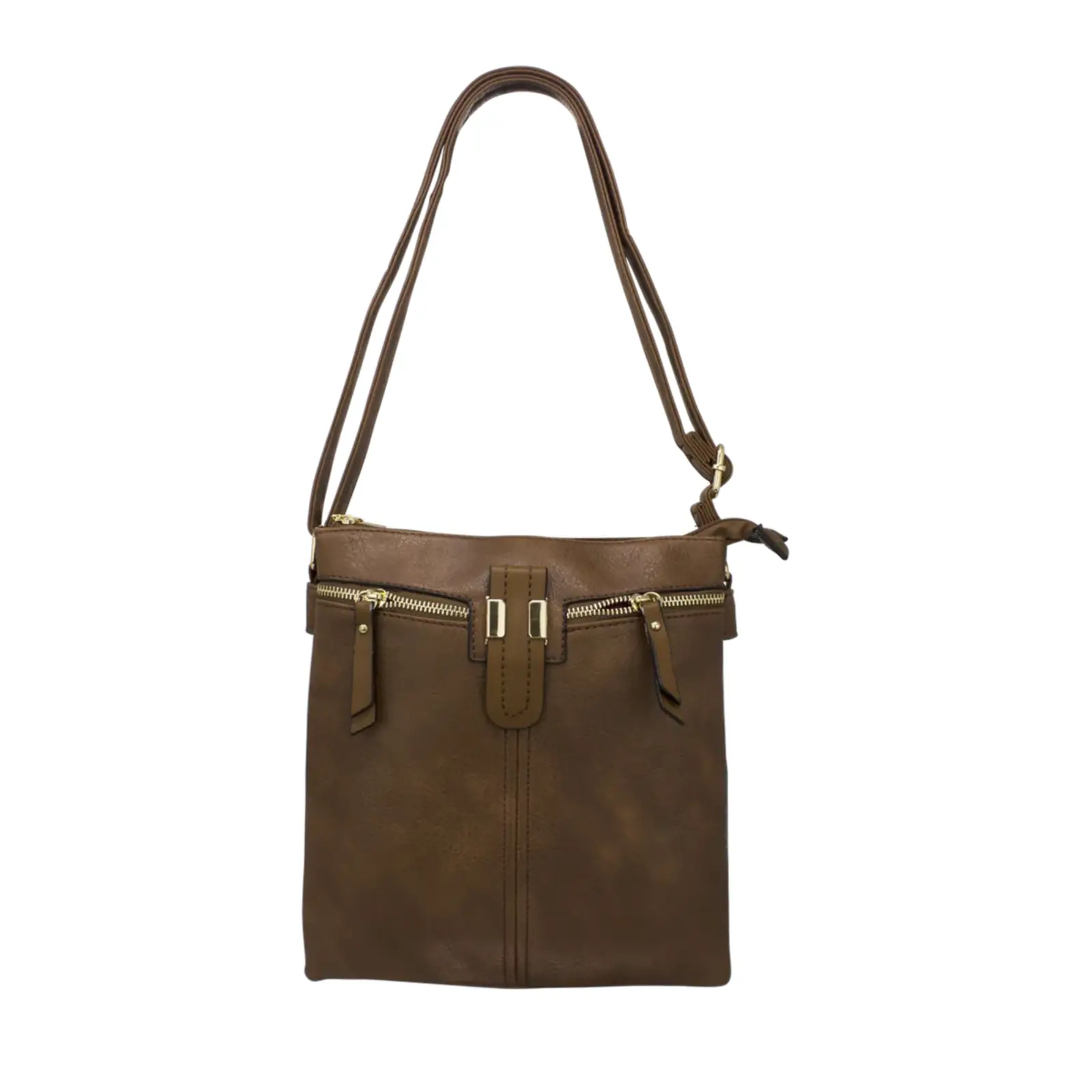 Double Tilted Pockets Crossbody Bag - Image 3