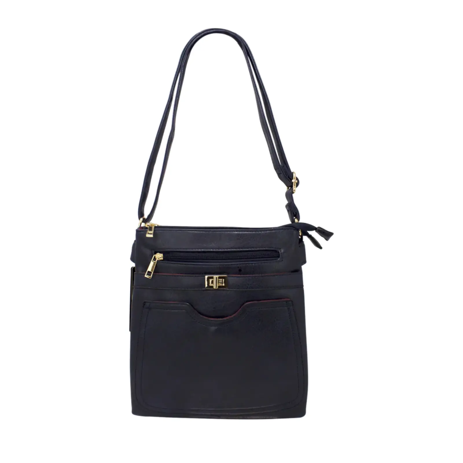 Messenger Crossbody with Zipped and Open Pockets - Image 3