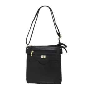 Messenger Crossbody with Zipped and Open Pockets