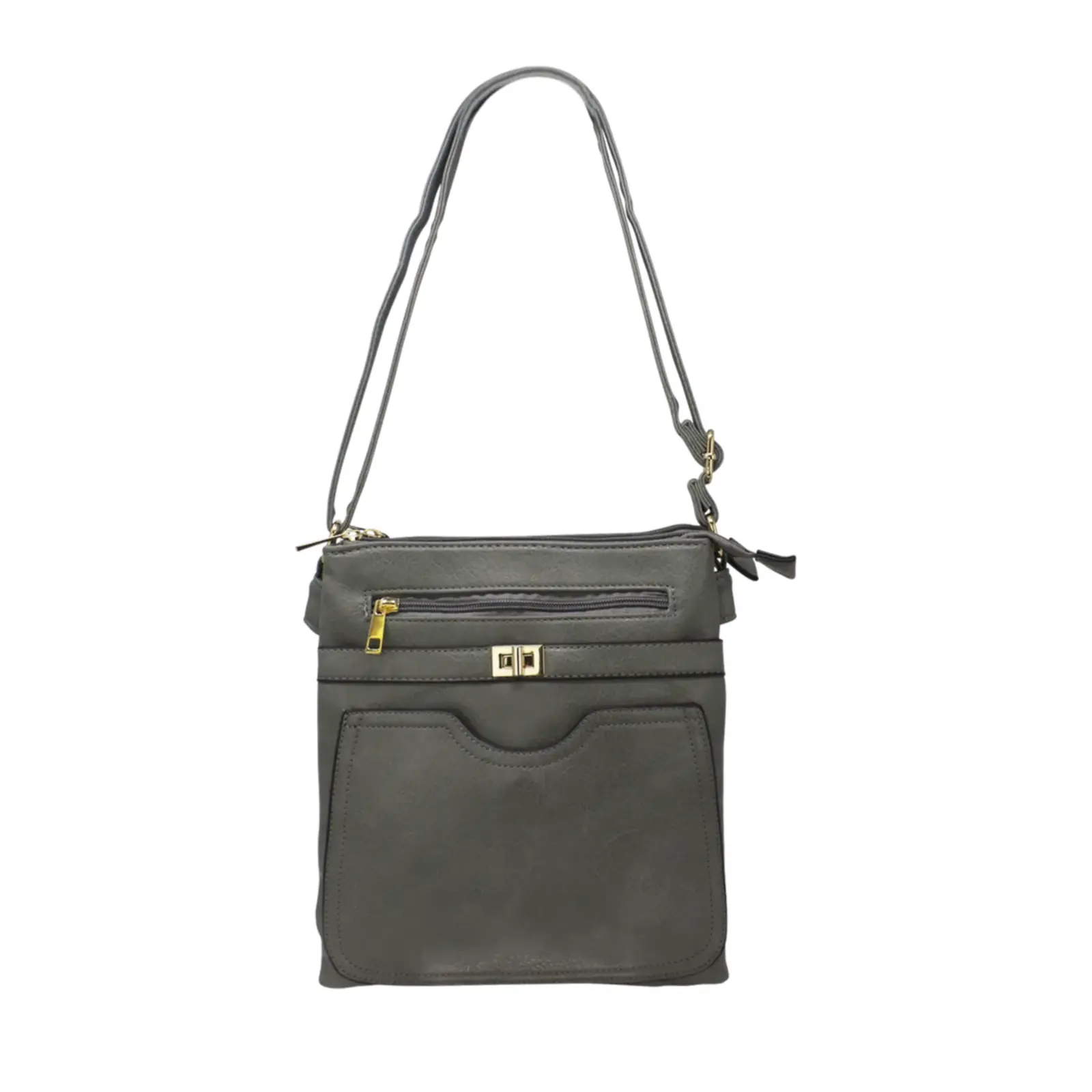Messenger Crossbody with Zipped and Open Pockets - Image 7