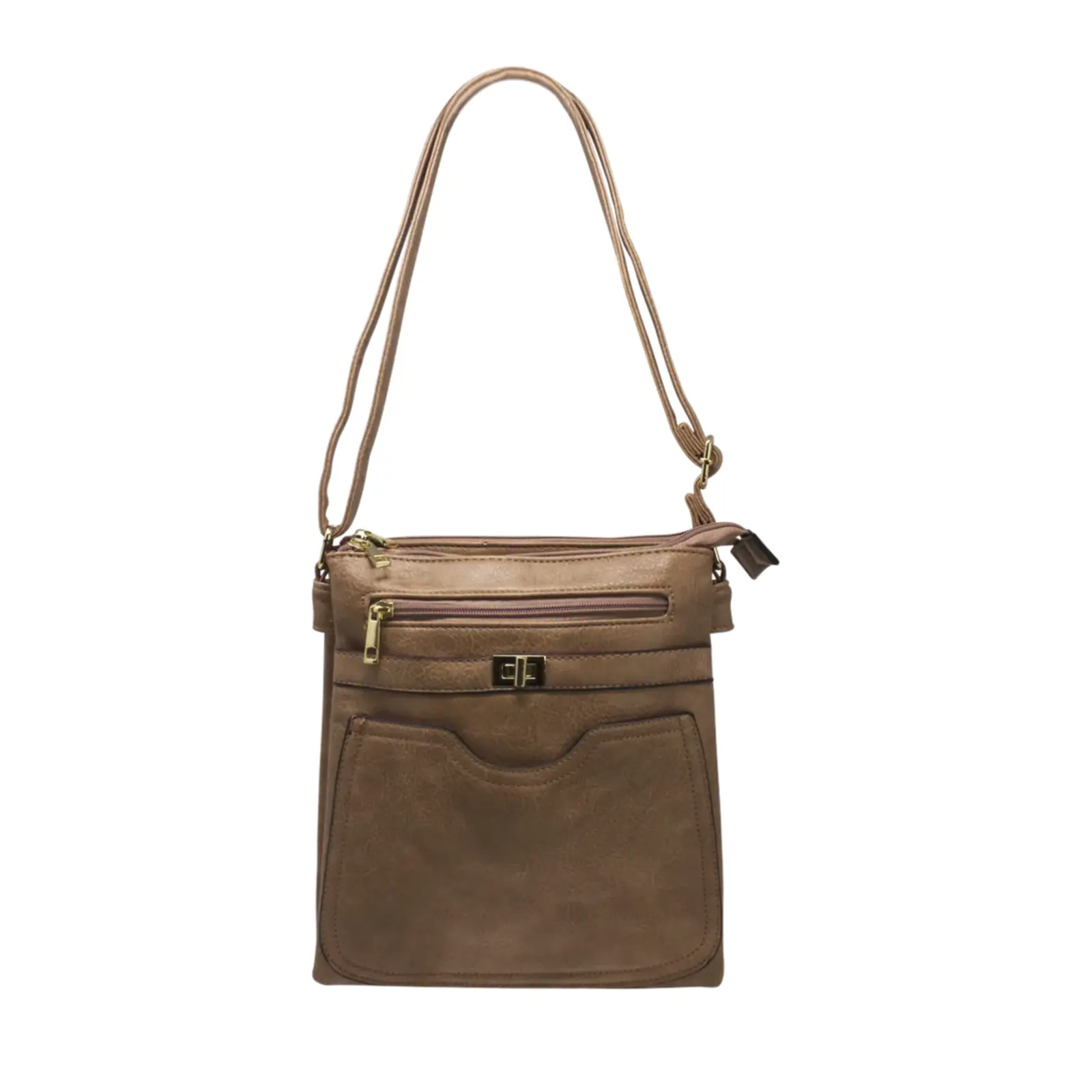 Messenger Crossbody with Zipped and Open Pockets - Image 13