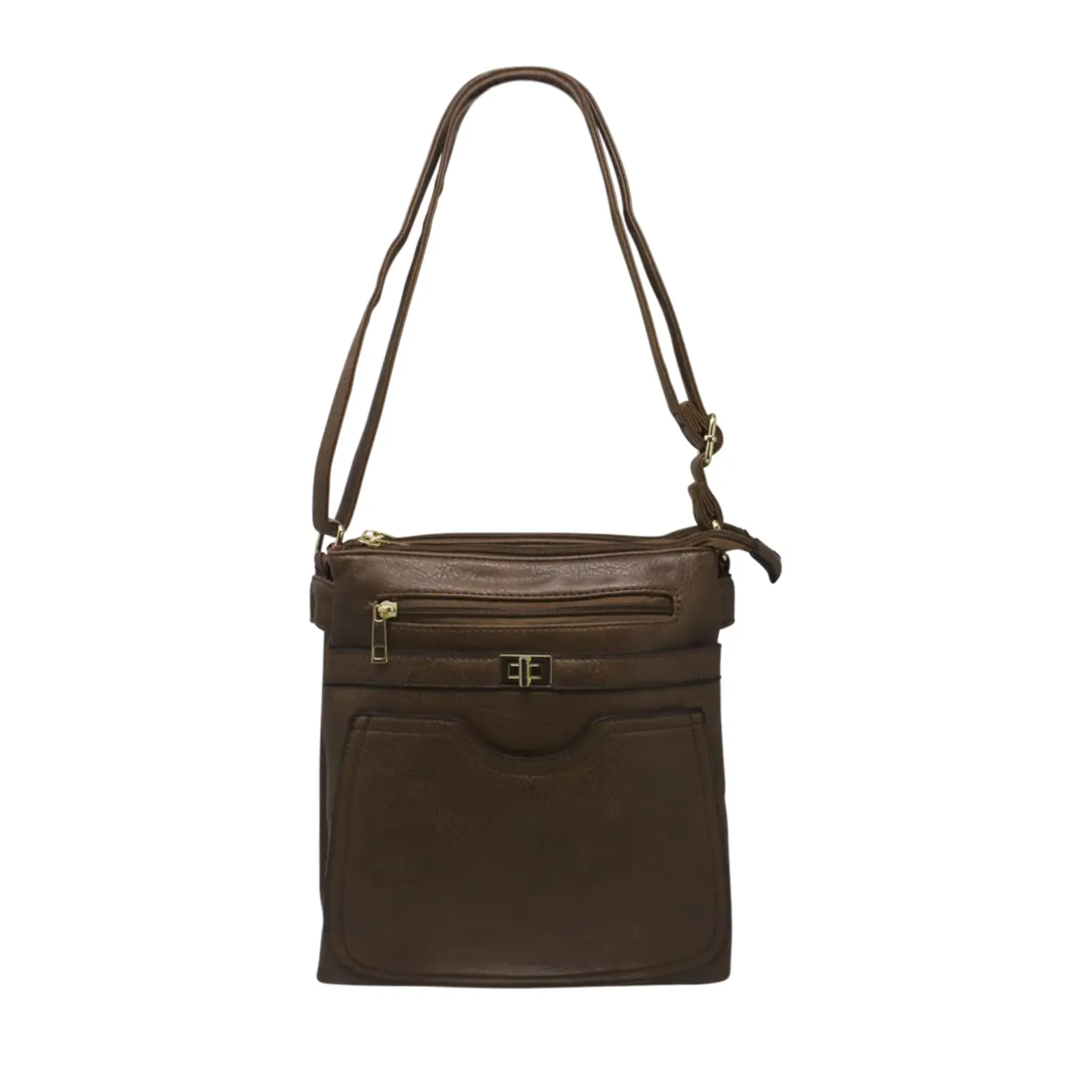 Messenger Crossbody with Zipped and Open Pockets - Image 5