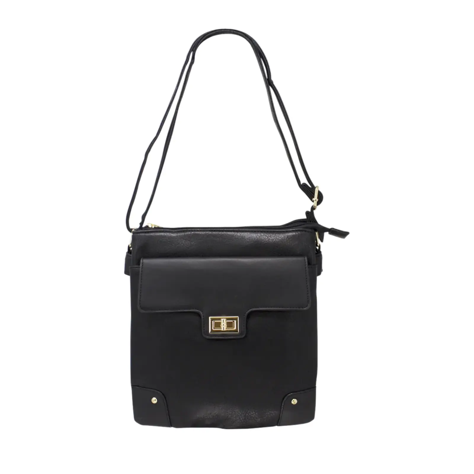 Front Flap Lock Pocket Crossbody Bag