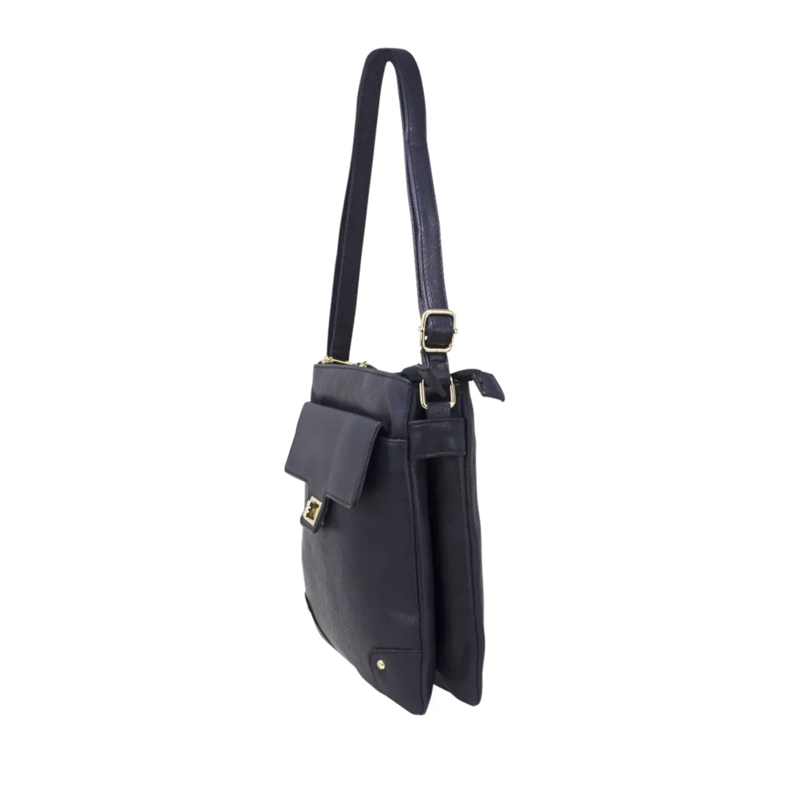 Front Flap Lock Pocket Crossbody Bag - Image 4