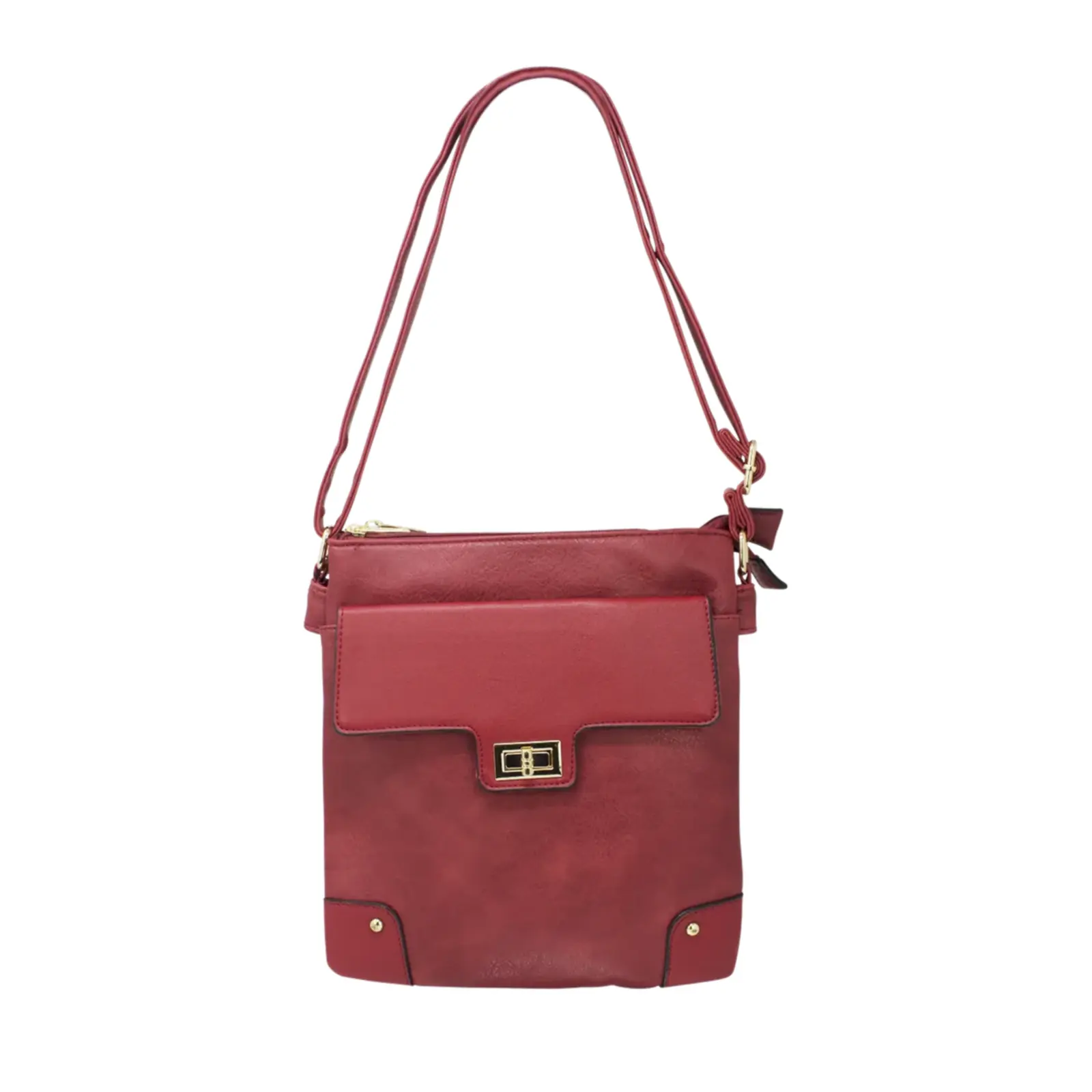 Front Flap Lock Pocket Crossbody Bag - Image 15