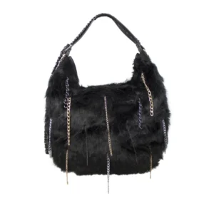 Alpini Faux Fur Chain Detail Bag