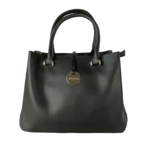 Classic Top Handle Handbag with Gold Charm