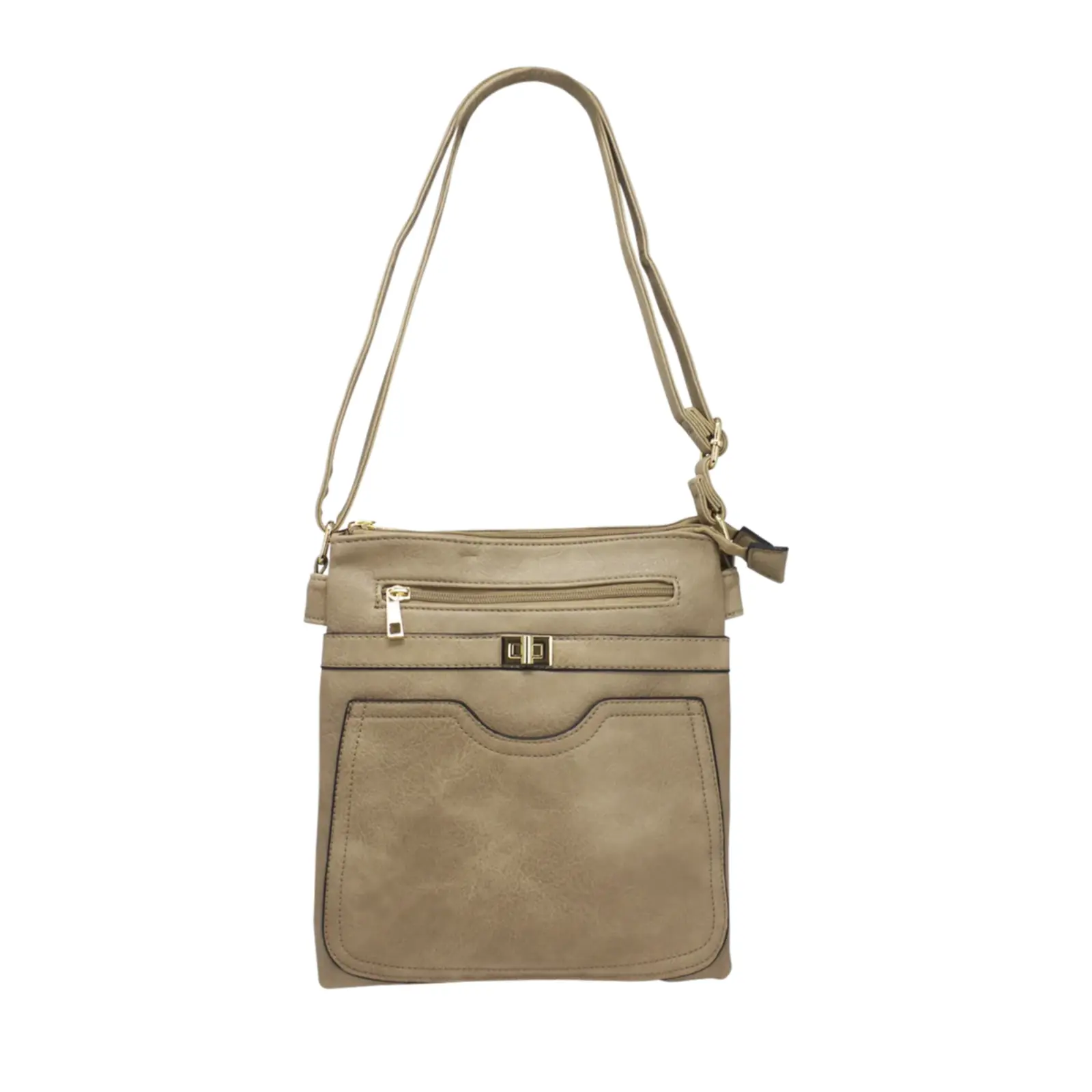 Messenger Crossbody with Zipped and Open Pockets - Image 11