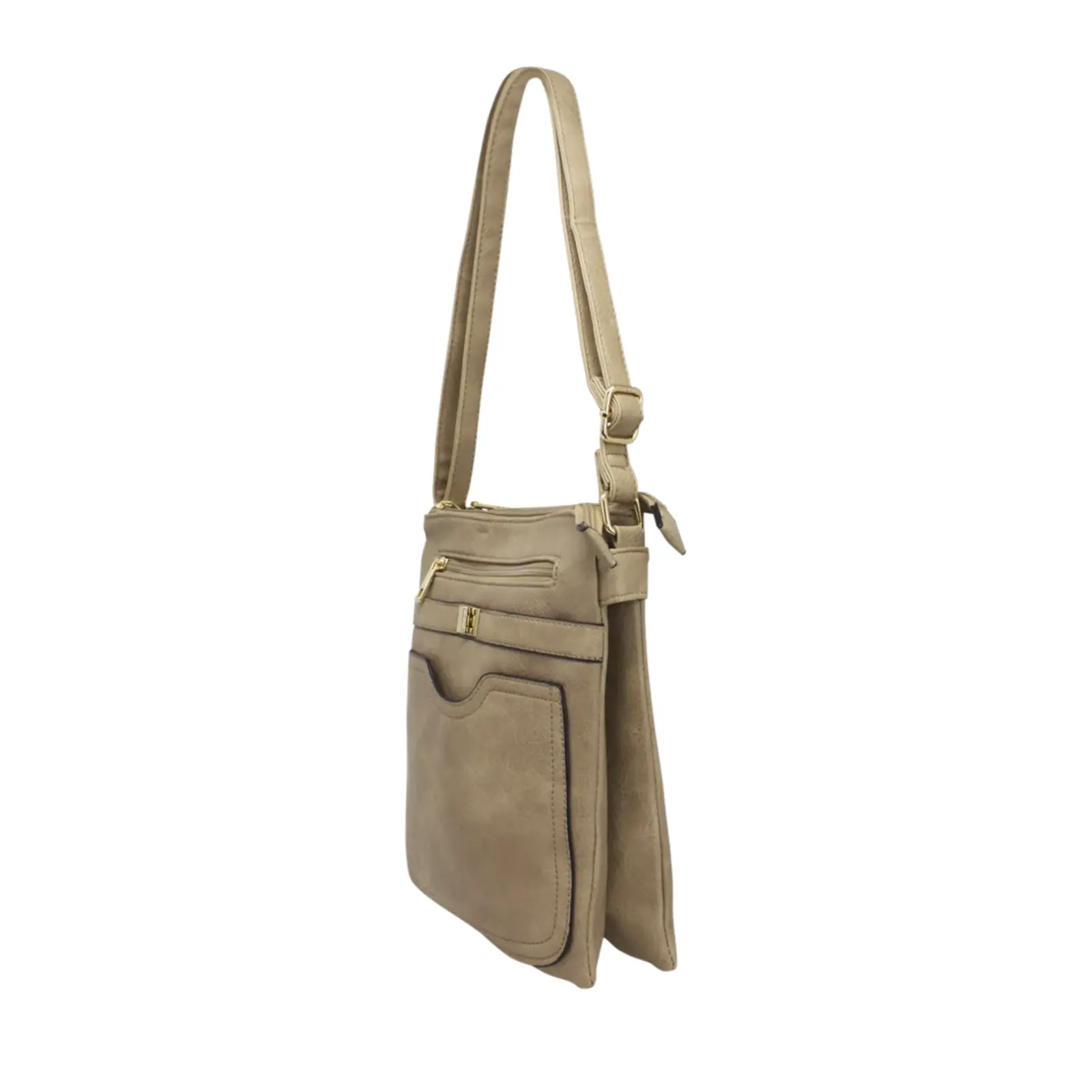 Messenger Crossbody with Zipped and Open Pockets - Image 12