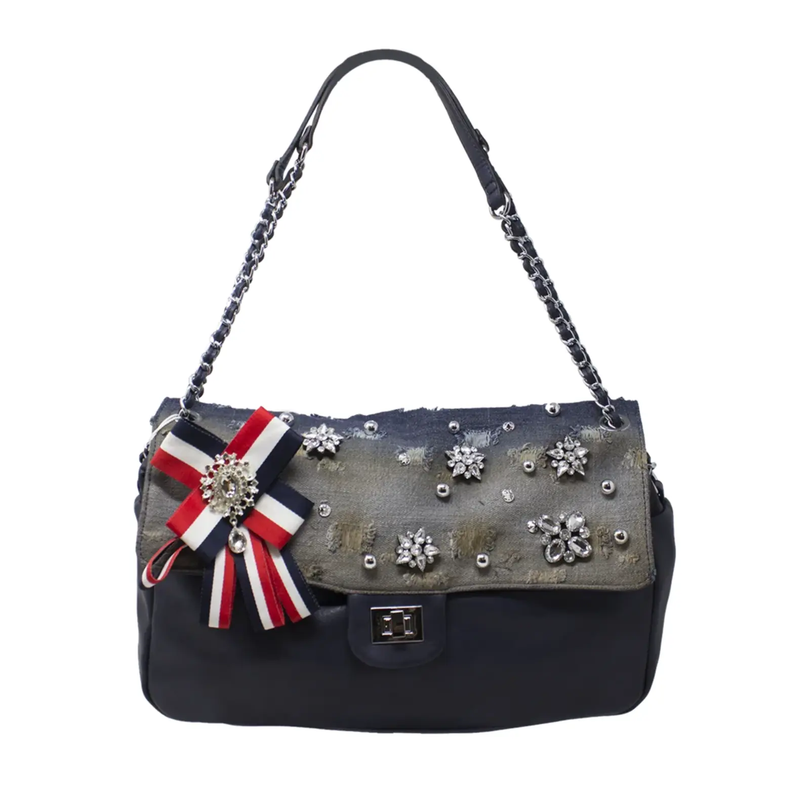 ALPINI Diamante Front Flap Shoulder Bag - Image 5