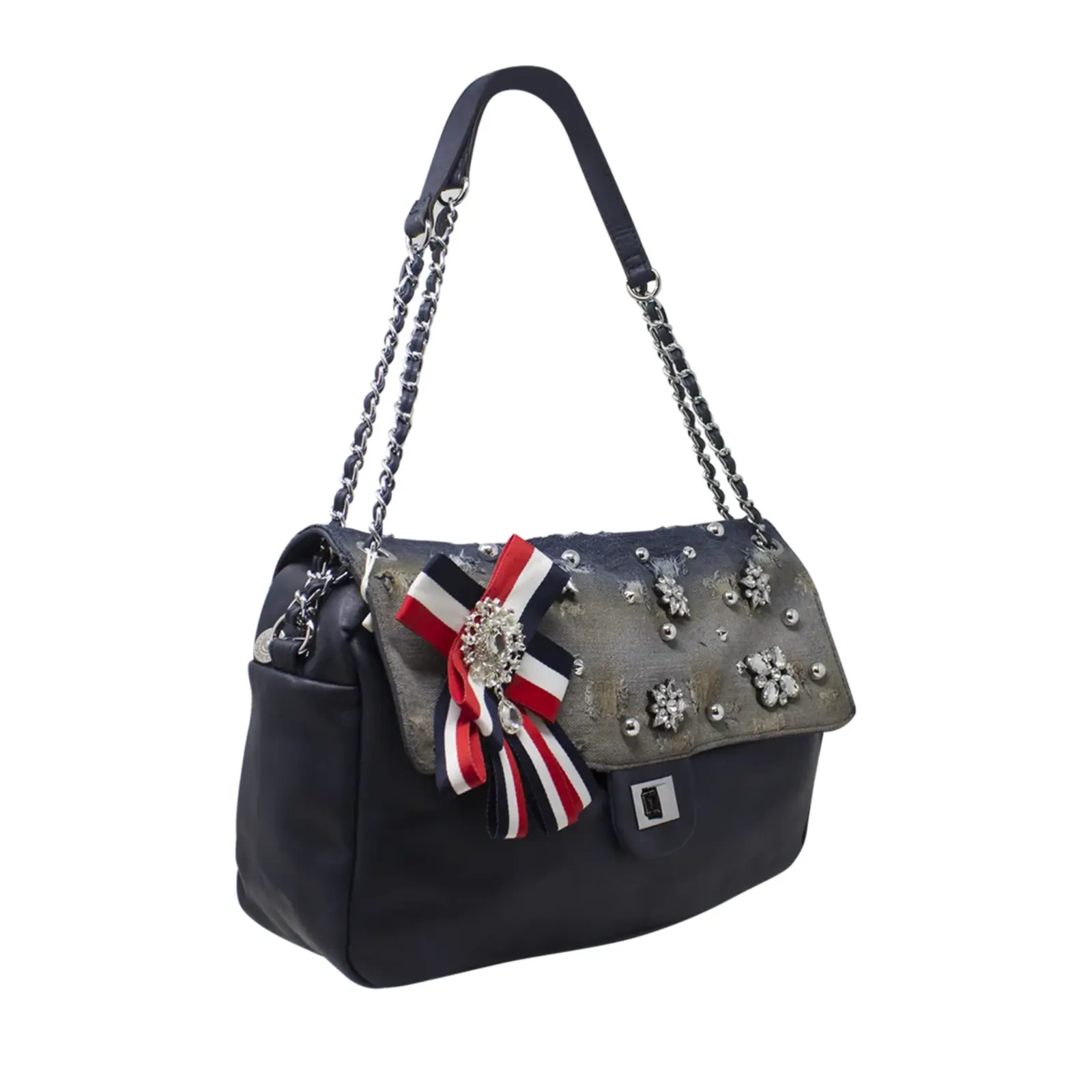ALPINI Diamante Front Flap Shoulder Bag - Image 6