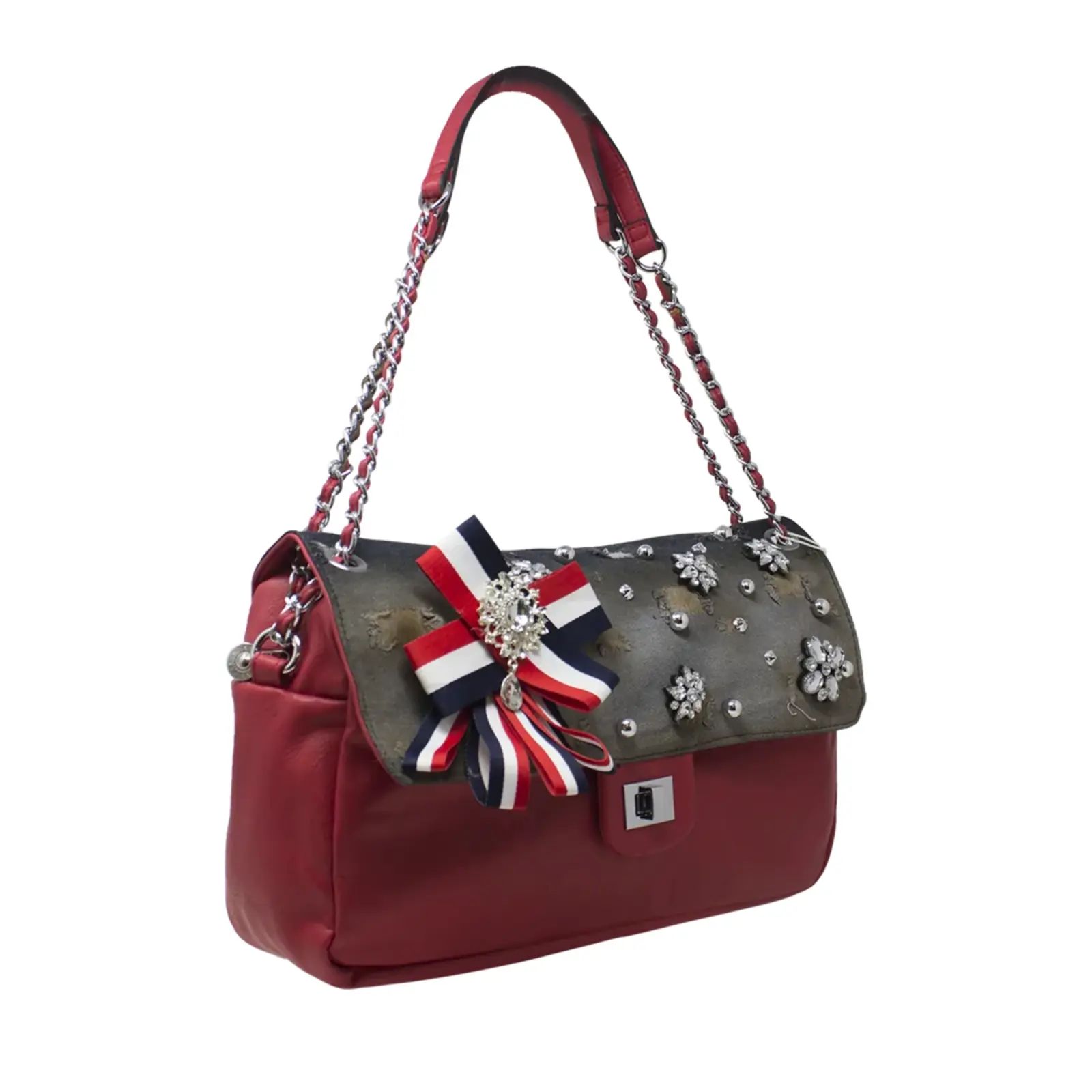 ALPINI Diamante Front Flap Shoulder Bag - Image 12