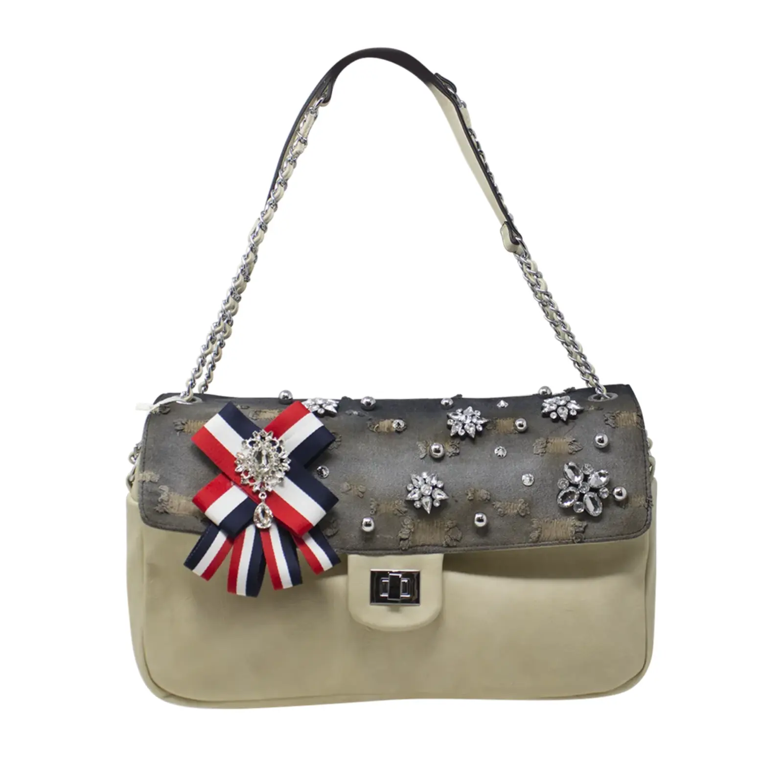 ALPINI Diamante Front Flap Shoulder Bag